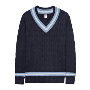 Boast Men's Cable-Knit Sweater - Navy/Lt Blue - NAVY/LT BLUE