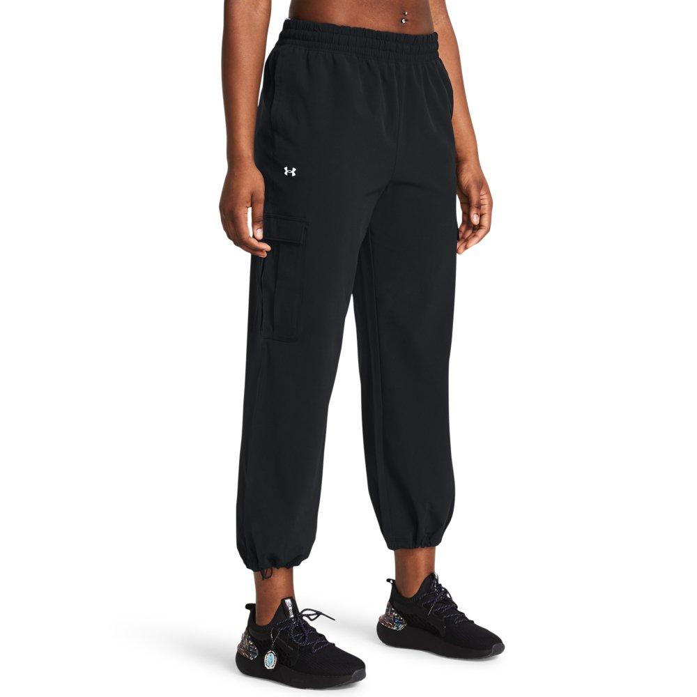 Under Armour Women's ArmourSport Woven Cargo Pants - BLACK Thumbnail View 1