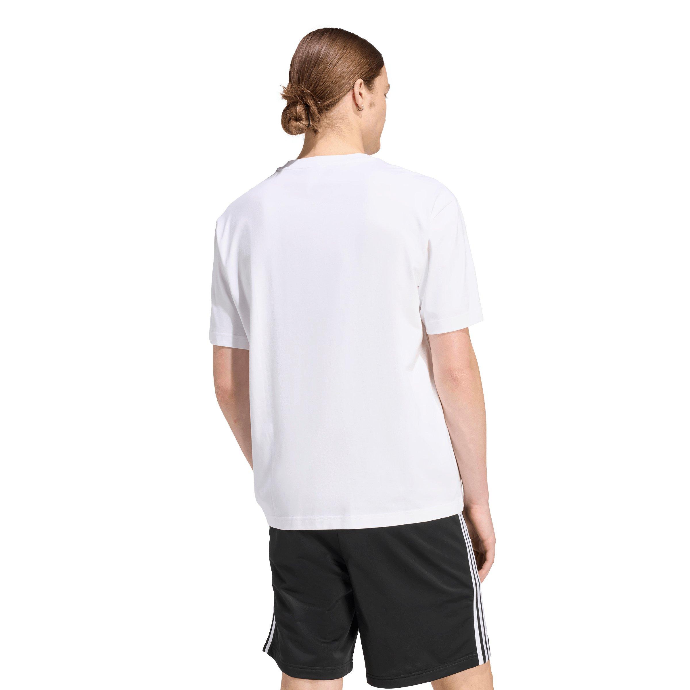 adidas Originals Men's Adicolor Trefoil Tee - White/Black - WHITE/BLACK Thumbnail View 2