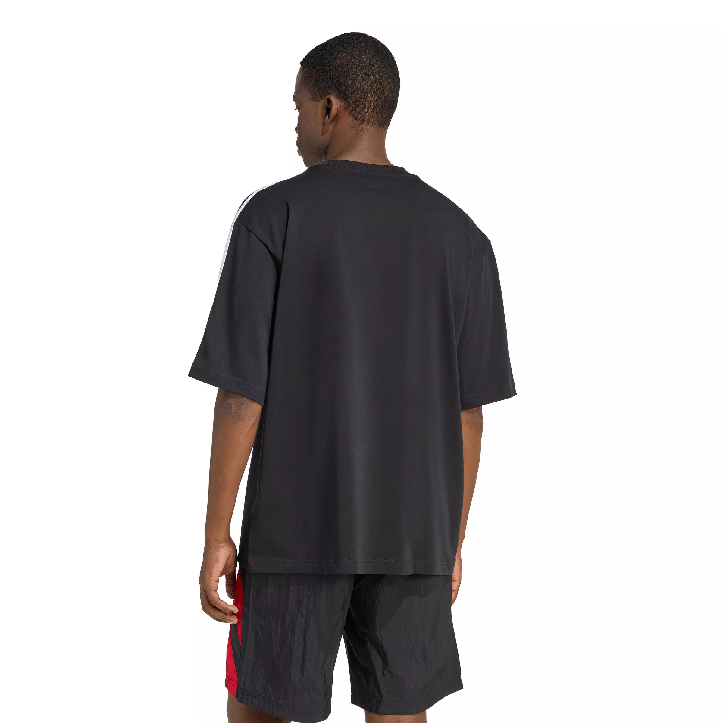 adidas Originals Men's Adicolor 3-Stripes Oversized Tee -Black - BLACK