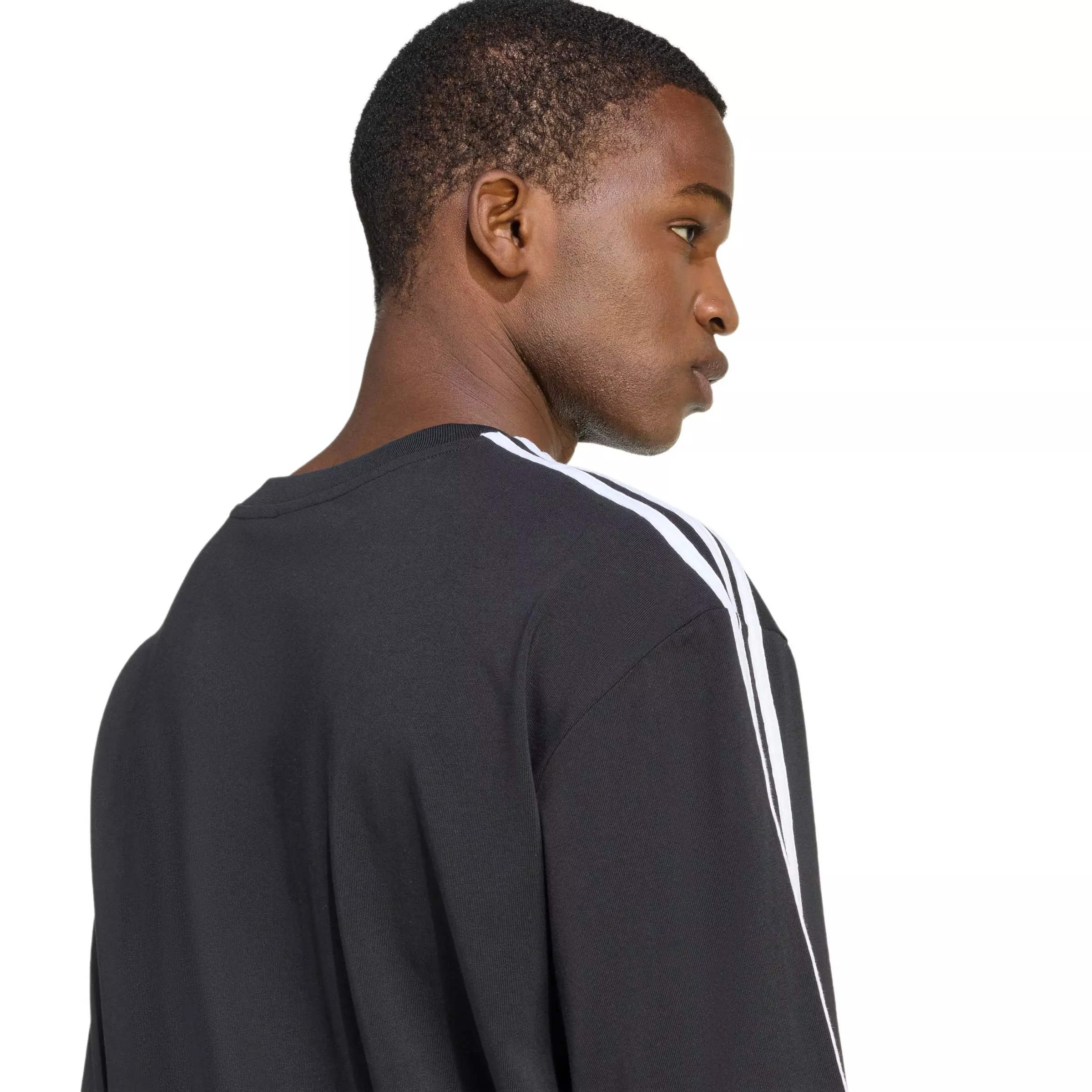 adidas Originals Men's Adicolor 3-Stripes Oversized Tee -Black - BLACK
