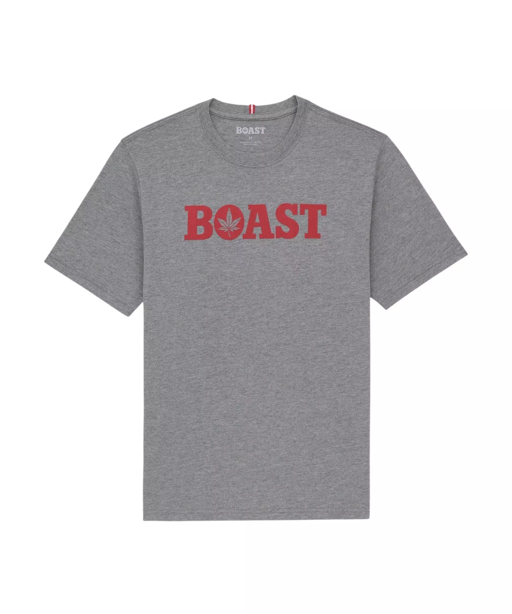 Boast Men's Tee - Grey/Red - GREY/RED