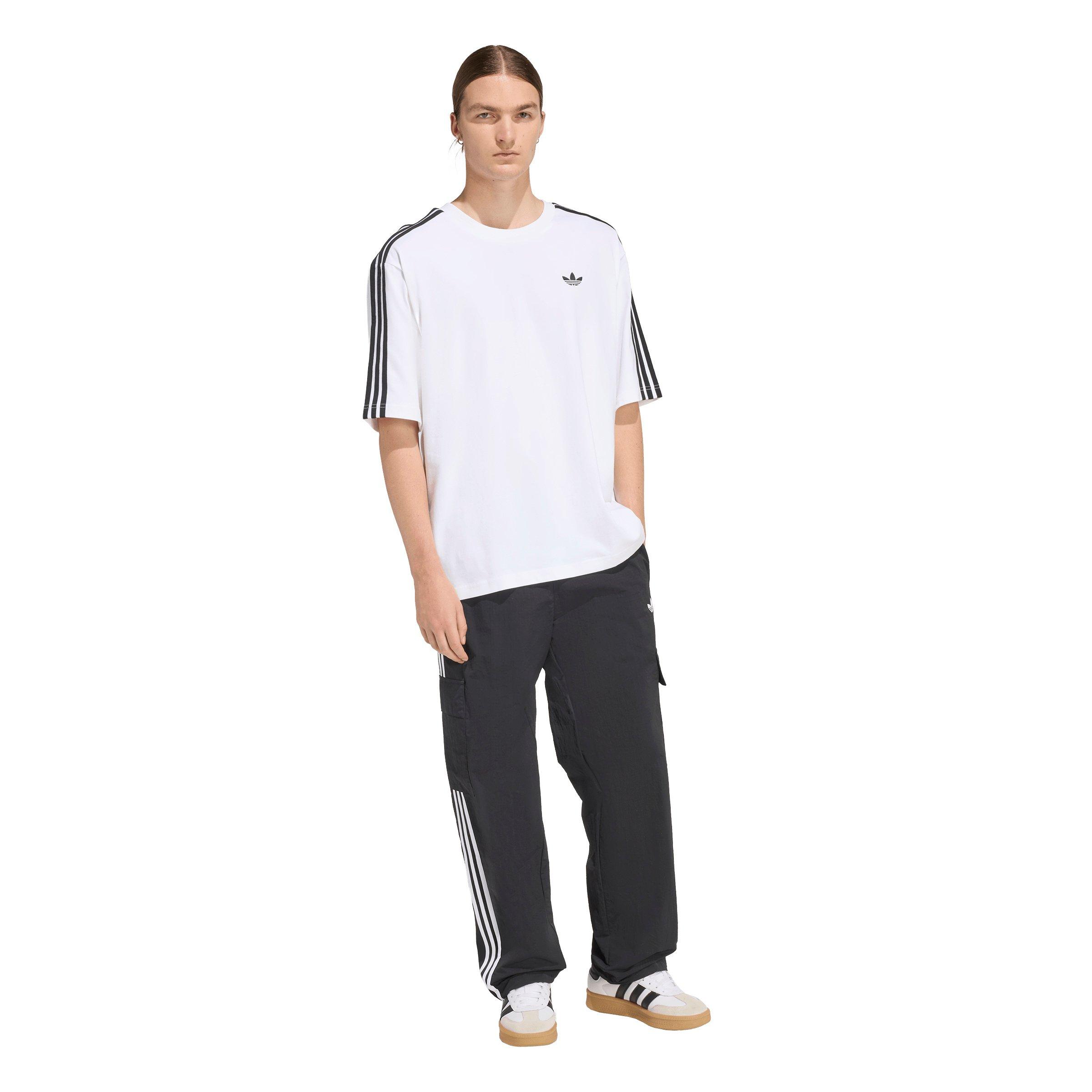 adidas Originals Men's Adicolor 3-Stripes Oversized Tee - White - WHITE Thumbnail View 5