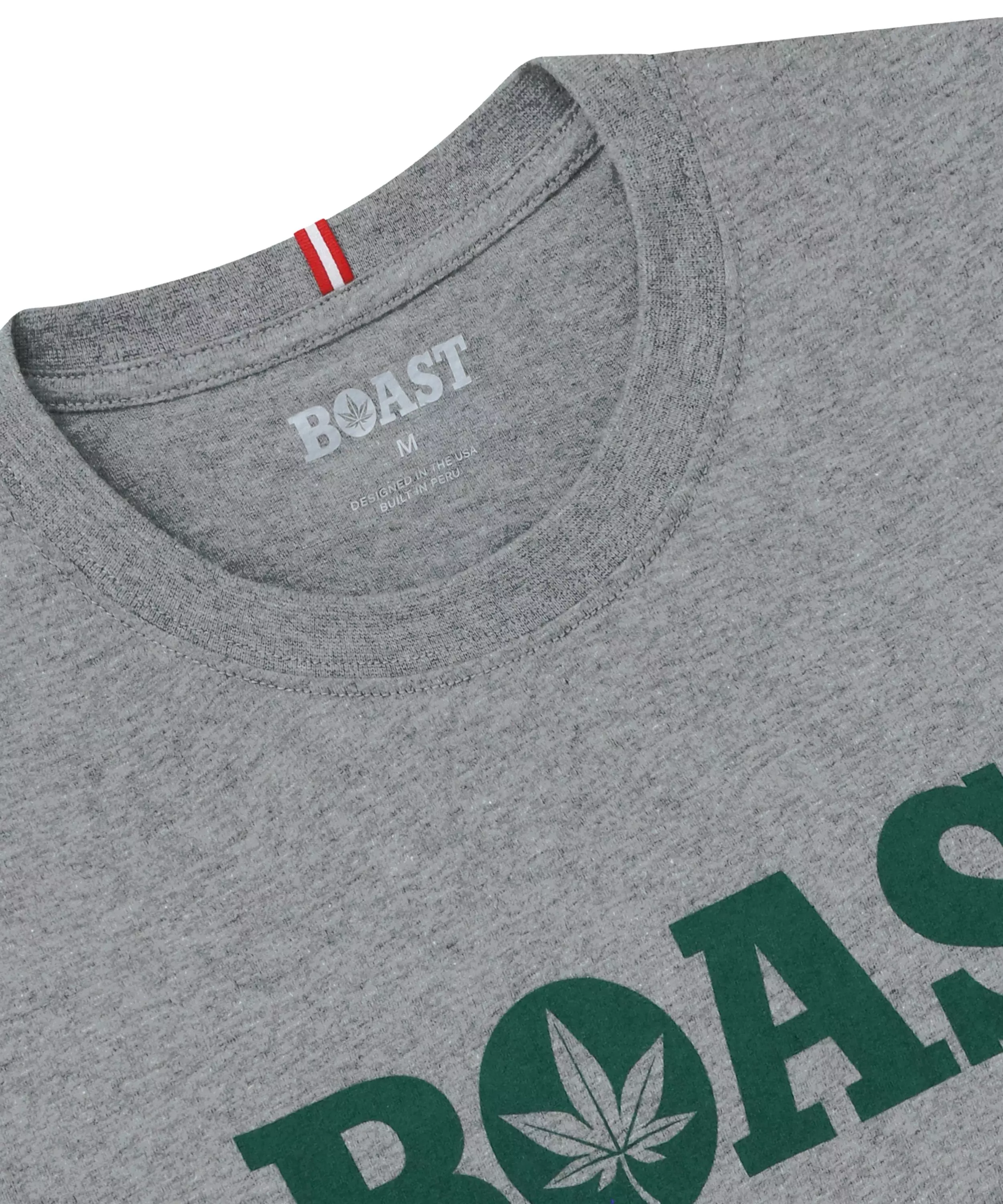 Boast Men's Tee - Grey/Green - GREY/GREEN