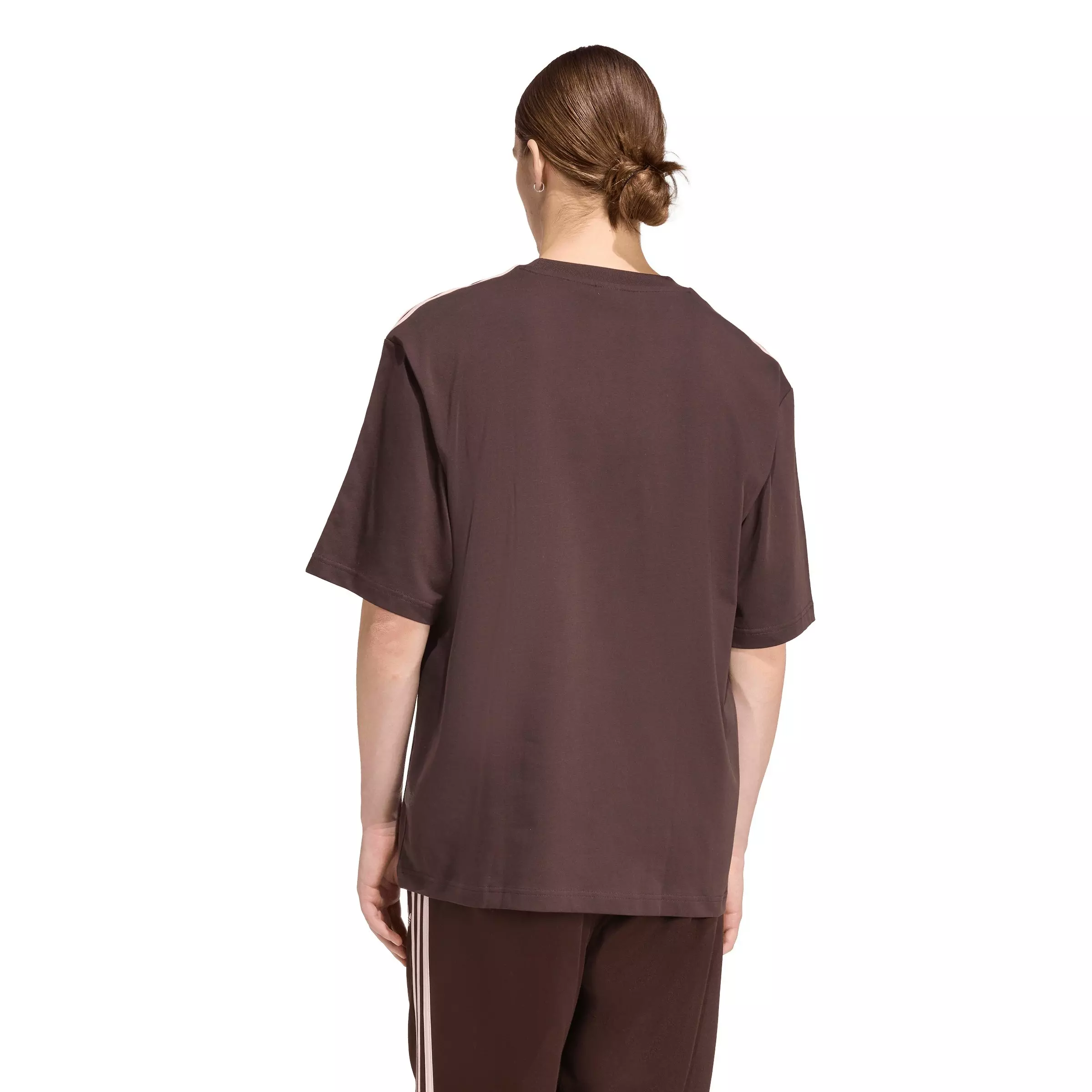 adidas Originals Men's Adicolor 3-Stripes Oversized Tee - Coffee - COFFEE