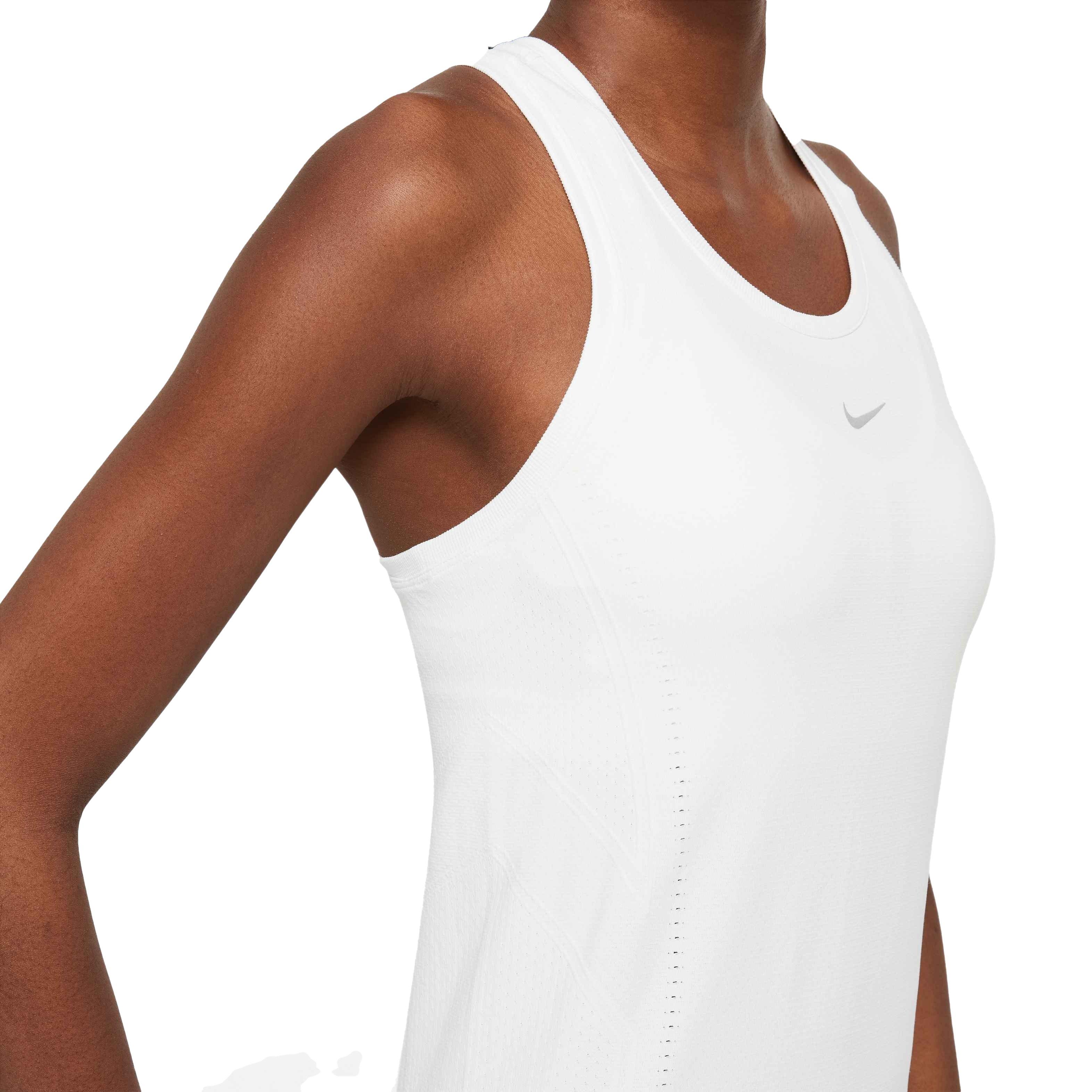 Nike Women's Dri-FIT ADV Aura Slim-Fit Tank - BLACK Thumbnail View 4