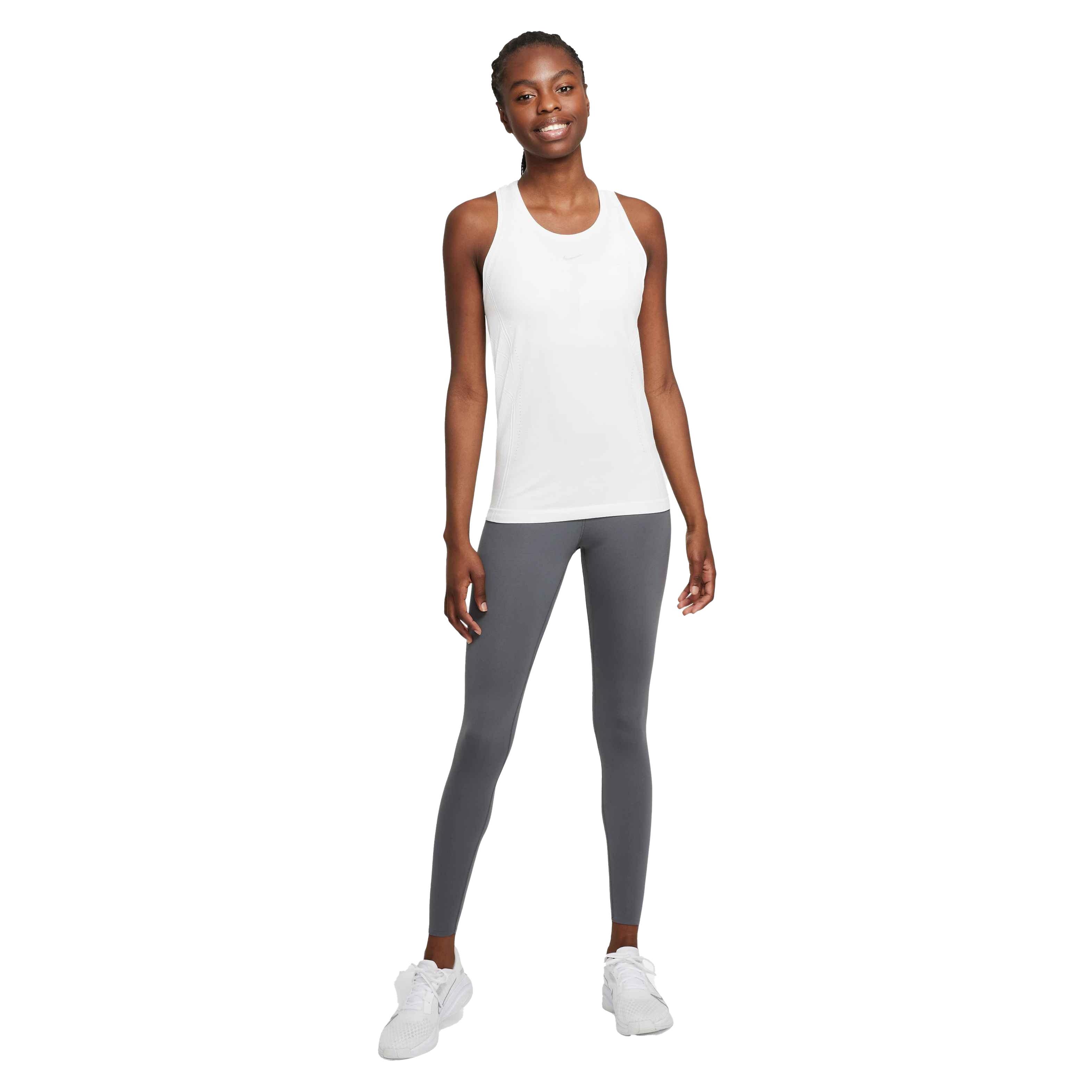 Nike Women's Dri-FIT ADV Aura Slim-Fit Tank - BLACK Thumbnail View 6
