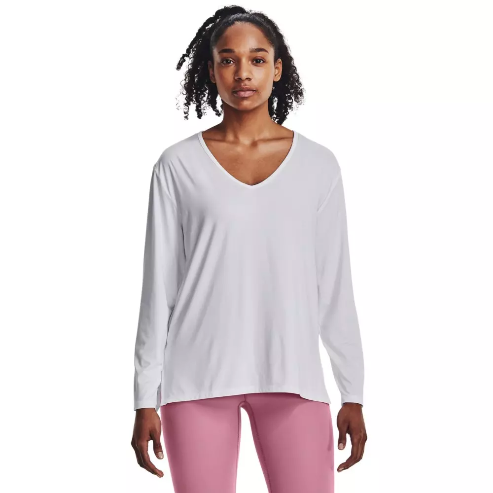 Under Armour Women's Meridian Longline Long Sleeve Top - WHITE