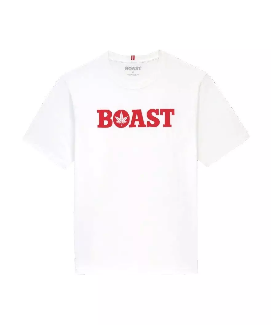 Boast Men's Tee - White/Red - WHITE/RED