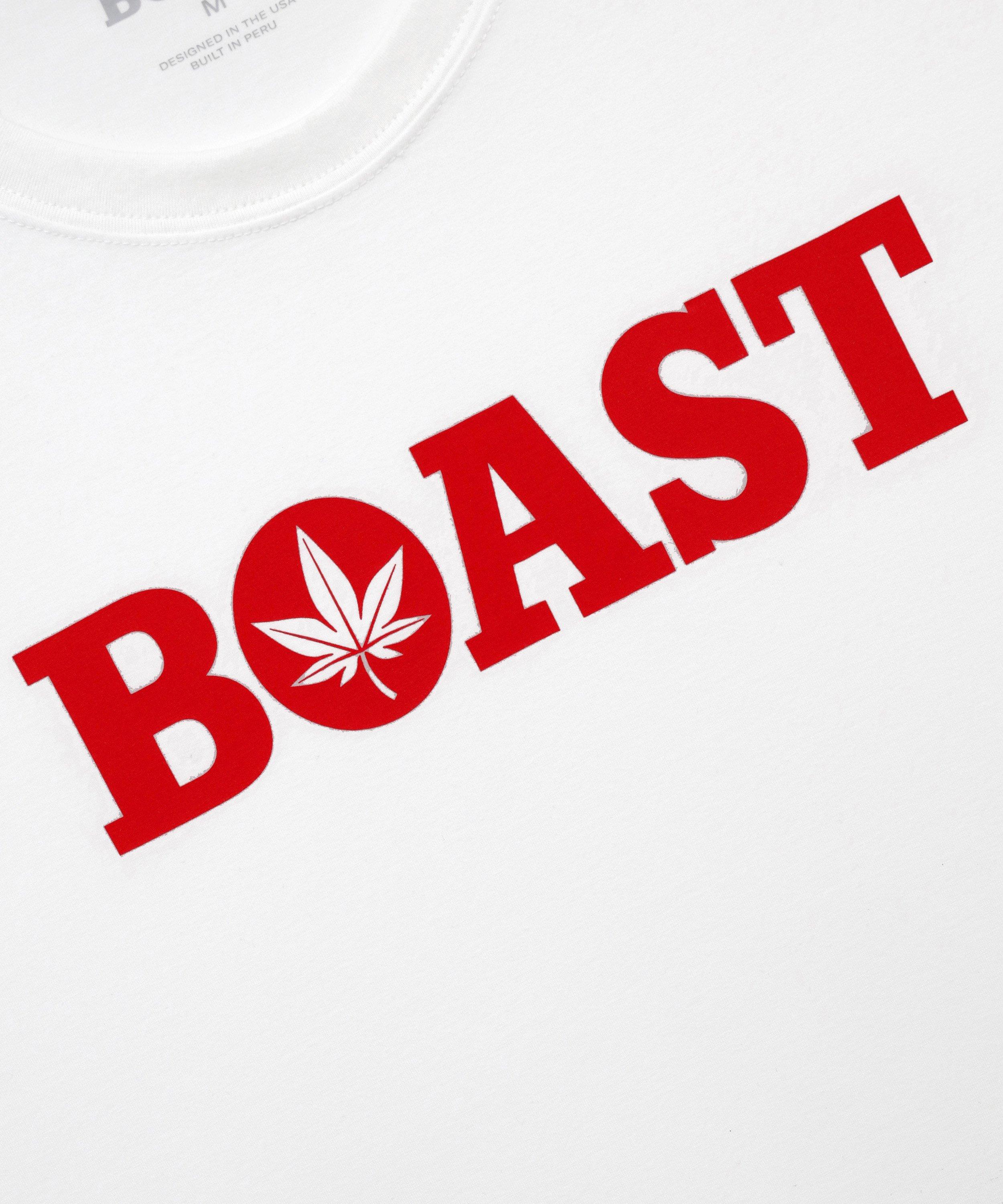 Boast Men's Tee - White/Red - WHITE/RED