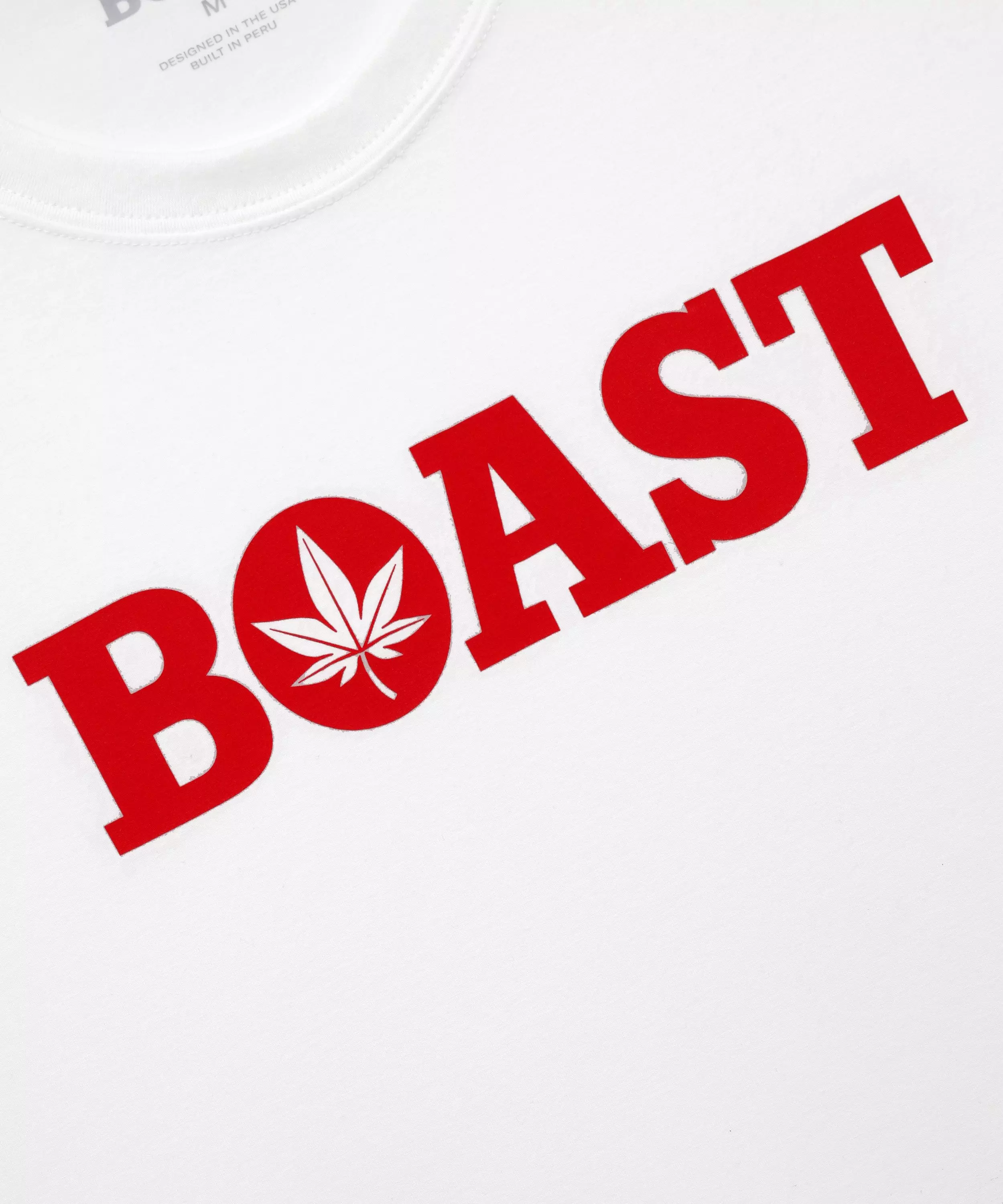Boast Men's Tee - White/Red - WHITE/RED