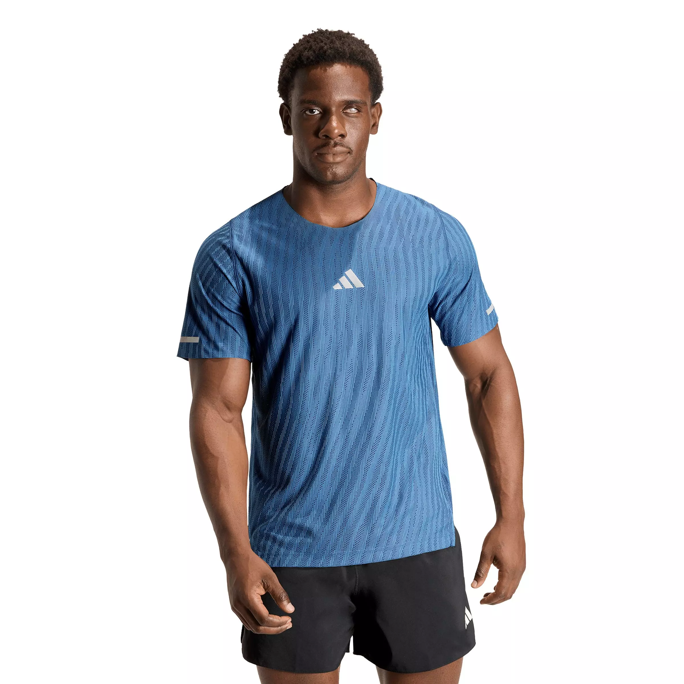 adidas Men's Running ADI365 Climacool+ Engineered T-Shirt - Blue - BLUE