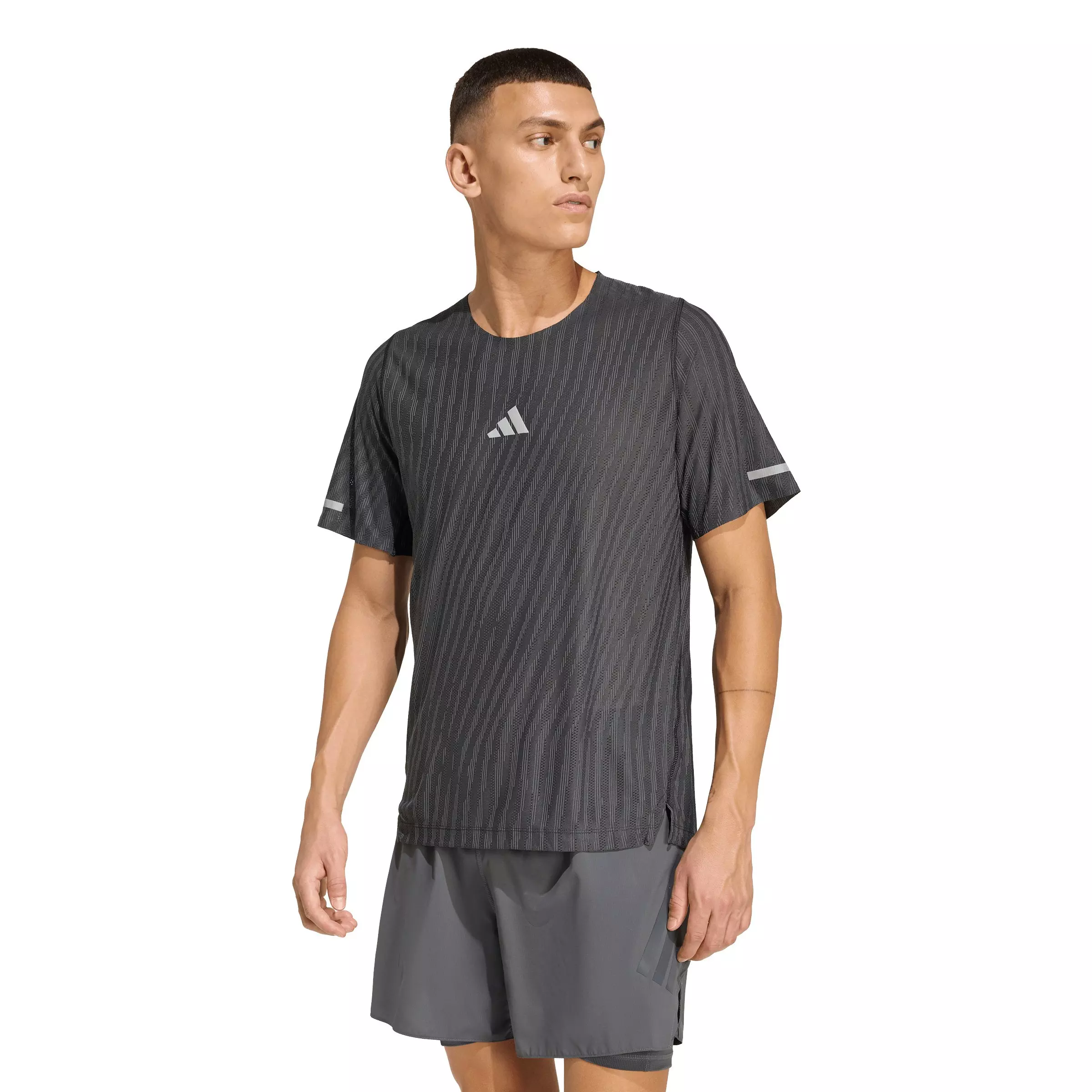 adidas Men's Running ADI365 Climacool+ Engineered T-Shirt - Black - BLACK