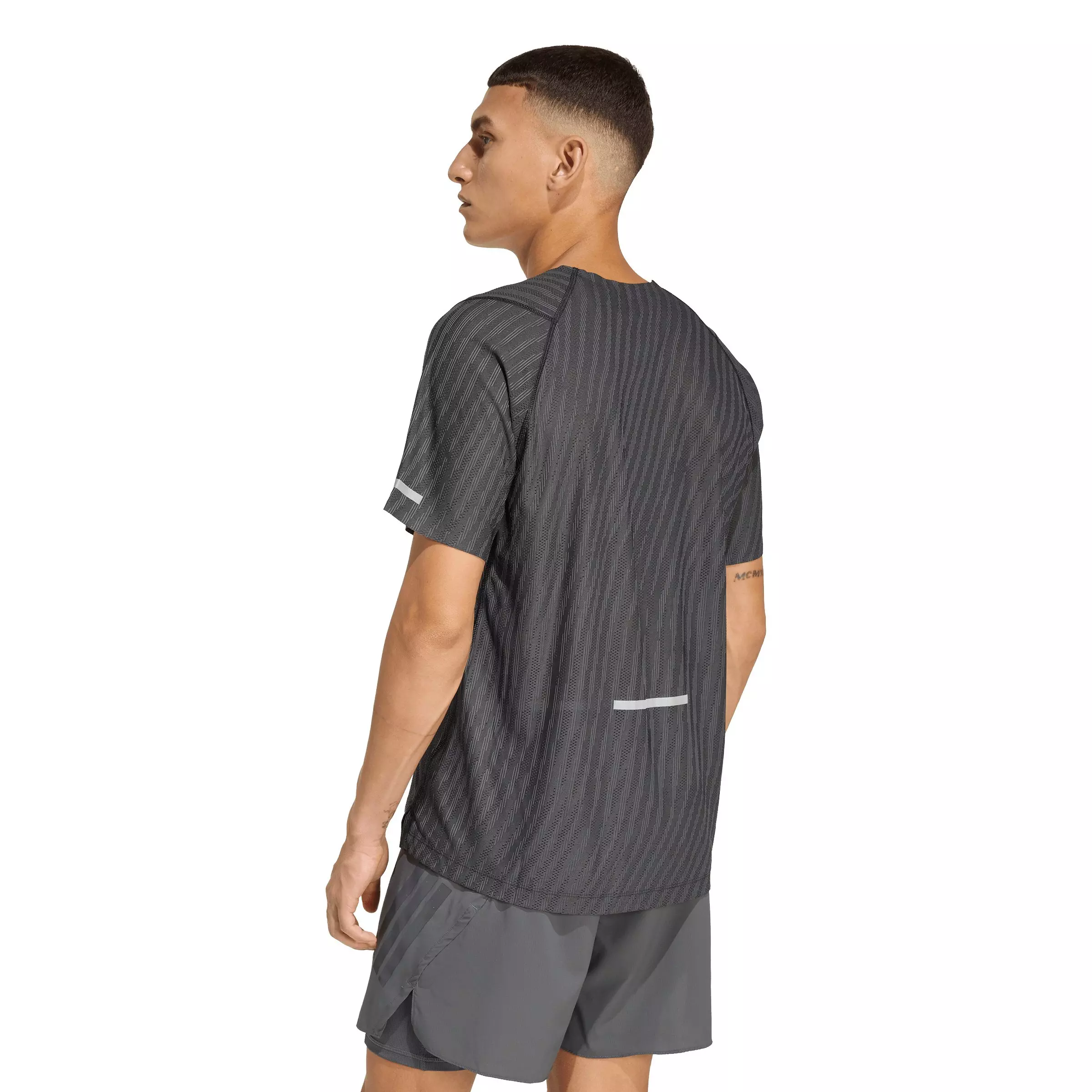 adidas Men's Running ADI365 Climacool+ Engineered T-Shirt - Black - BLACK