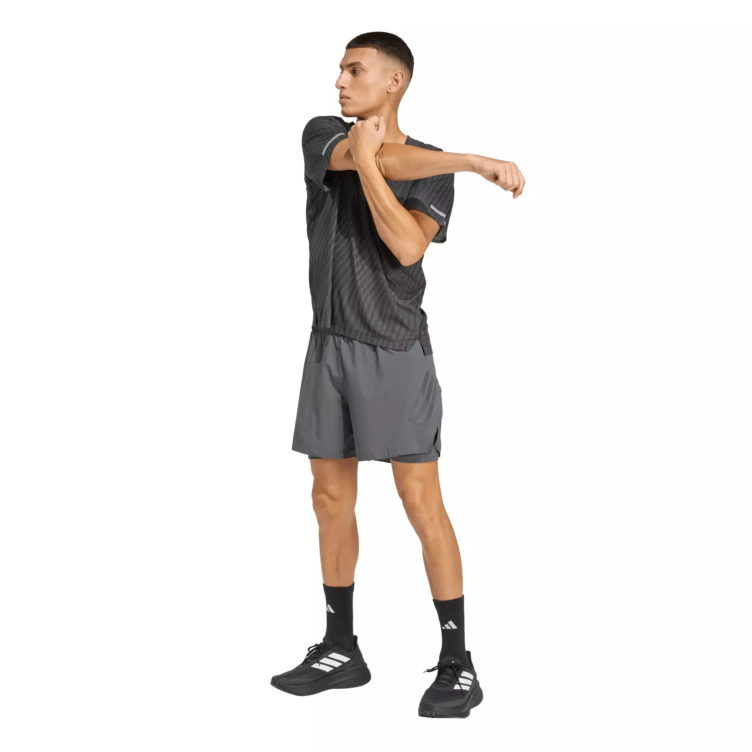 adidas Men's Running ADI365 Climacool+ Engineered T-Shirt - Black - BLACK