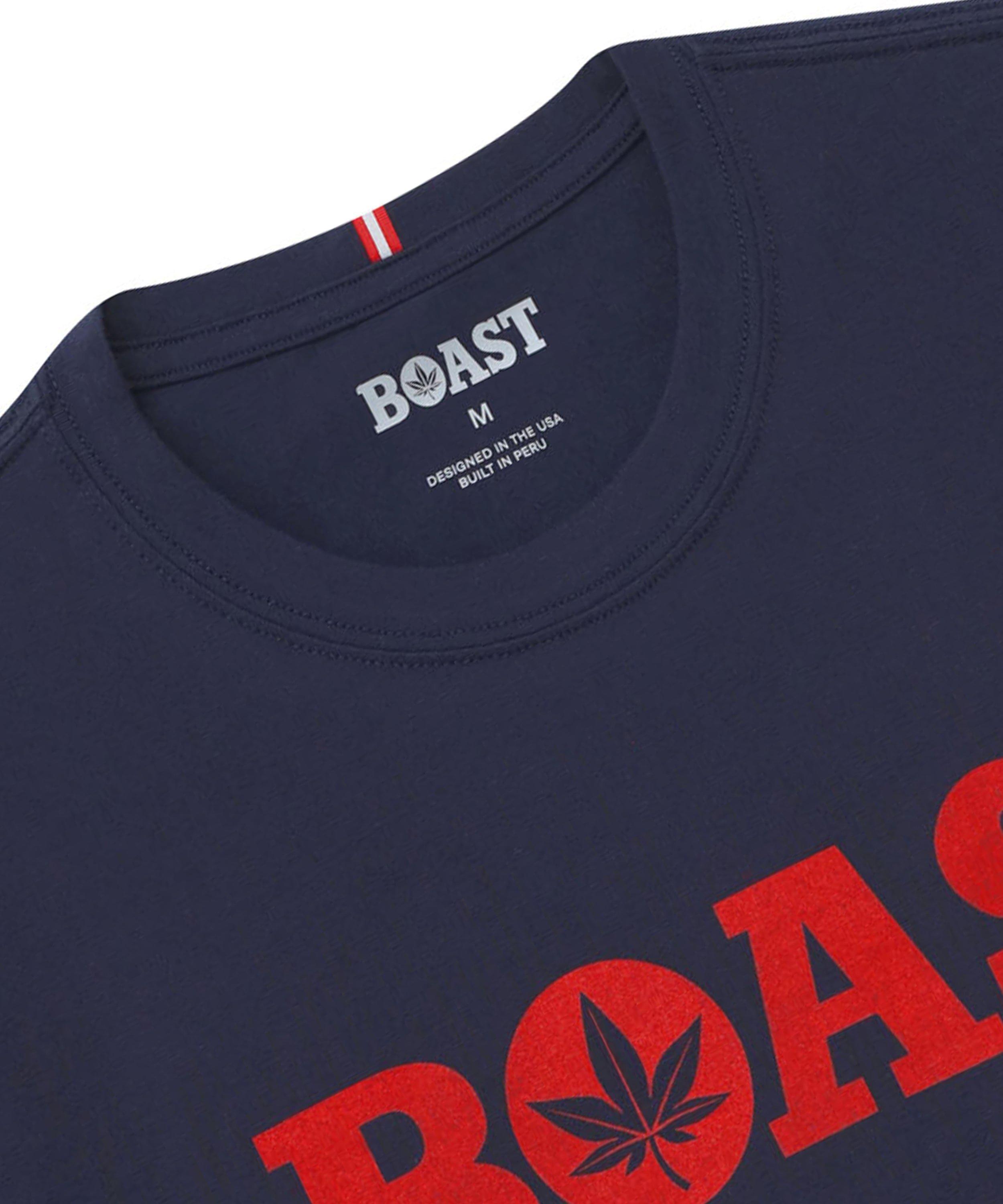 Boast Men's Tee - Navy/Red - NAVY/RED