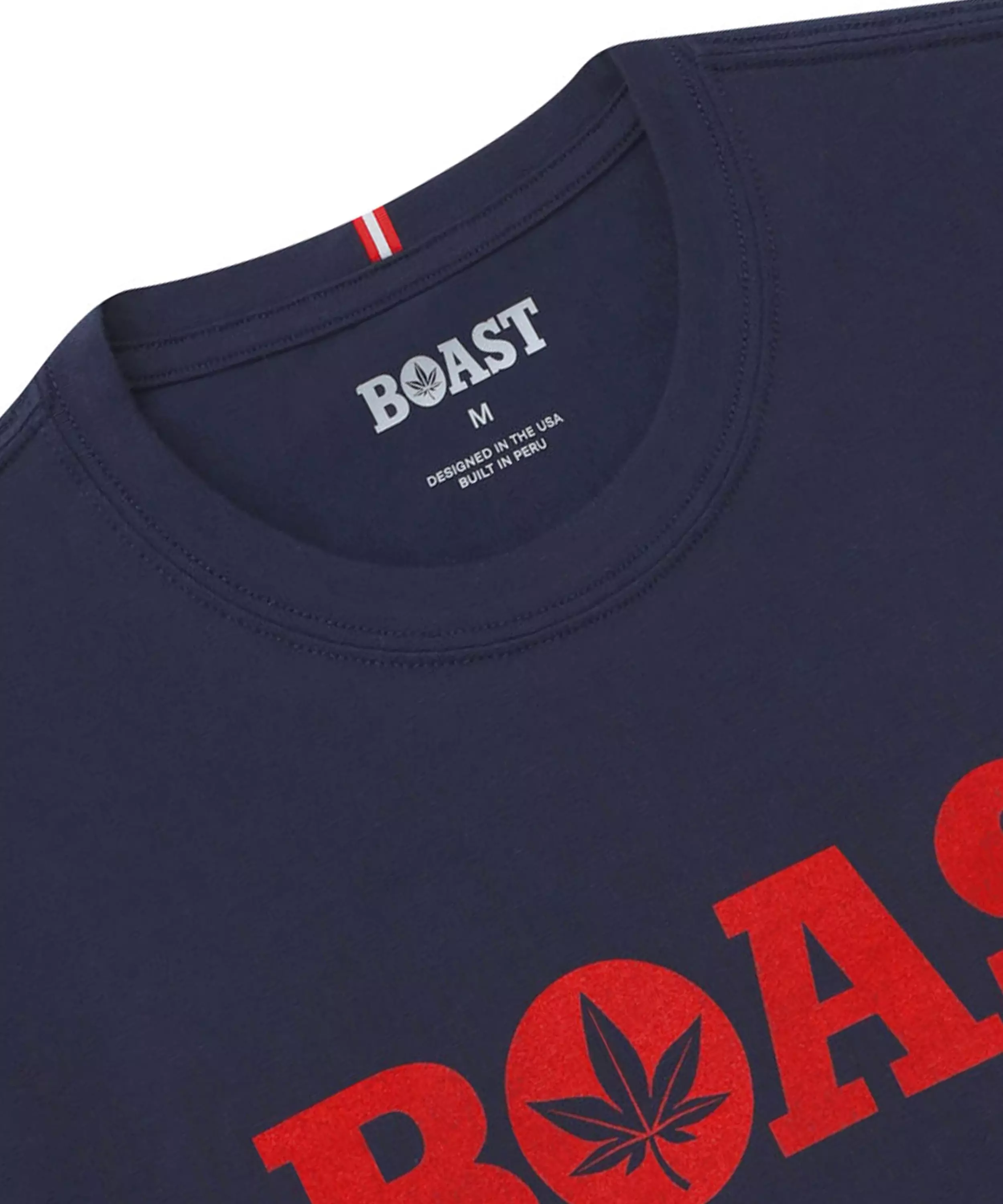 Boast Men's Tee - Navy/Red - NAVY/RED