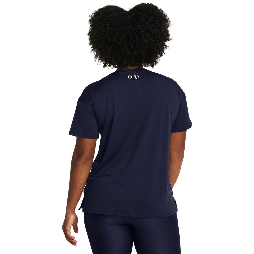 Under Armour Women's RUSH Energy 2.0 Short Sleeve Shirt - NAVY Thumbnail View 2