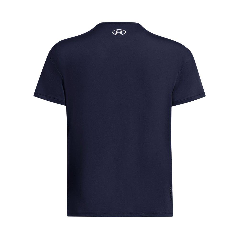 Under Armour Women's RUSH Energy 2.0 Short Sleeve Shirt - NAVY Thumbnail View 4