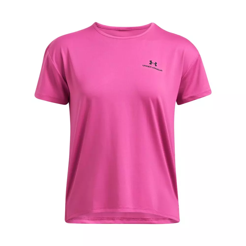 Under Armour Women's RUSH Energy 2.0 Short Sleeve Shirt - PINK