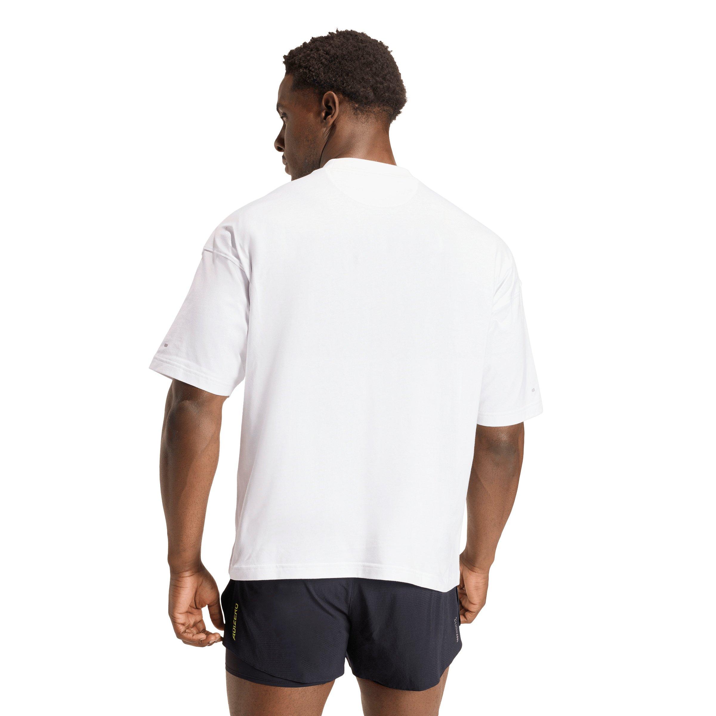 adidas Men's Running ADI365 Cheering T-Shirt -White - WHITE Thumbnail View 2