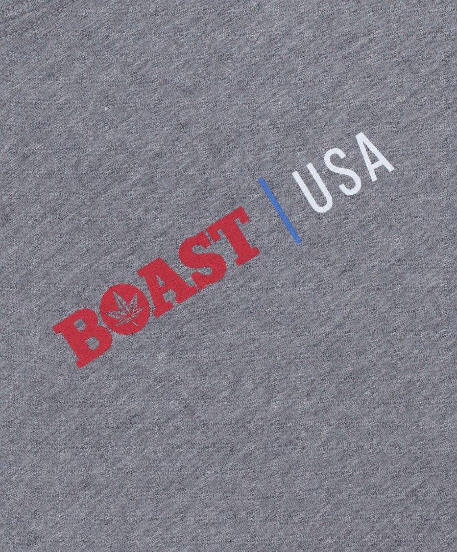 Boast Men's USA Tee - Grey - GREY