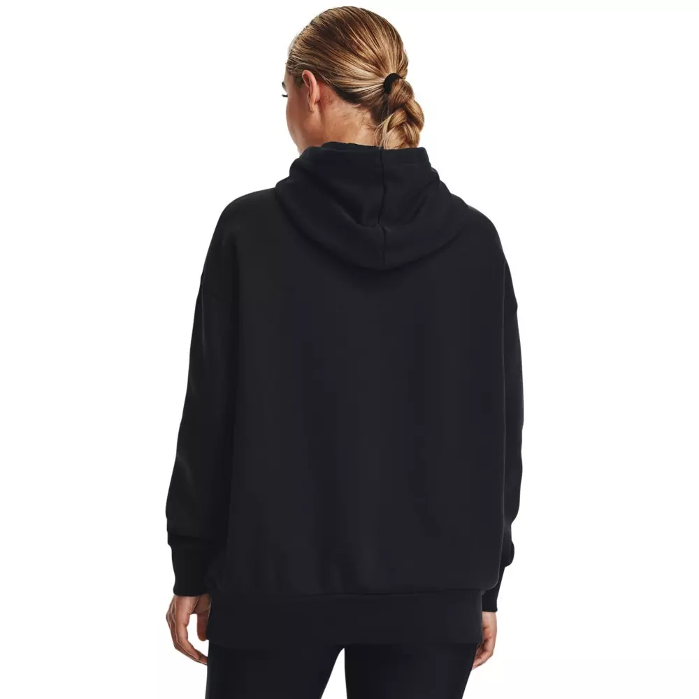 Under Armour Women's Essential Fleece Oversized Hoodie - BLACK