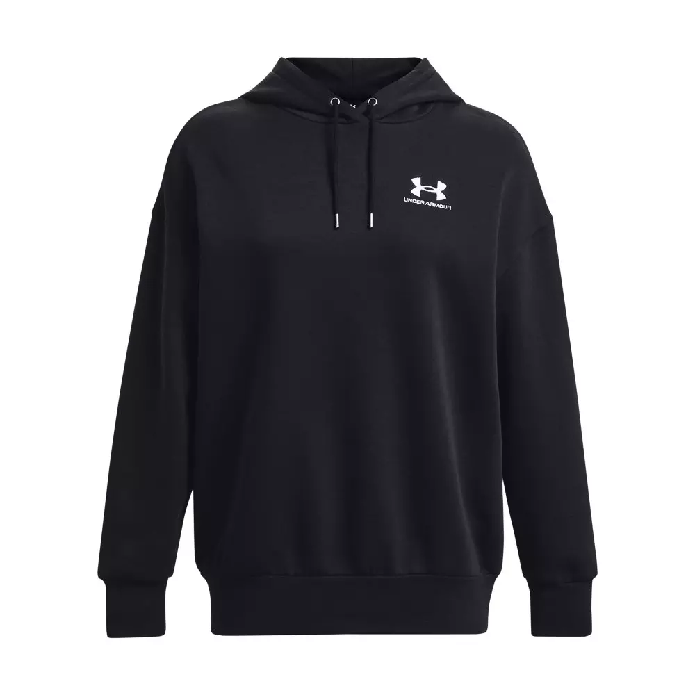 Under Armour Women's Essential Fleece Oversized Hoodie - BLACK