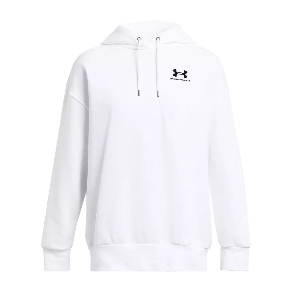 Under Armour Women's Essential Fleece Oversized Hoodie - WHITE