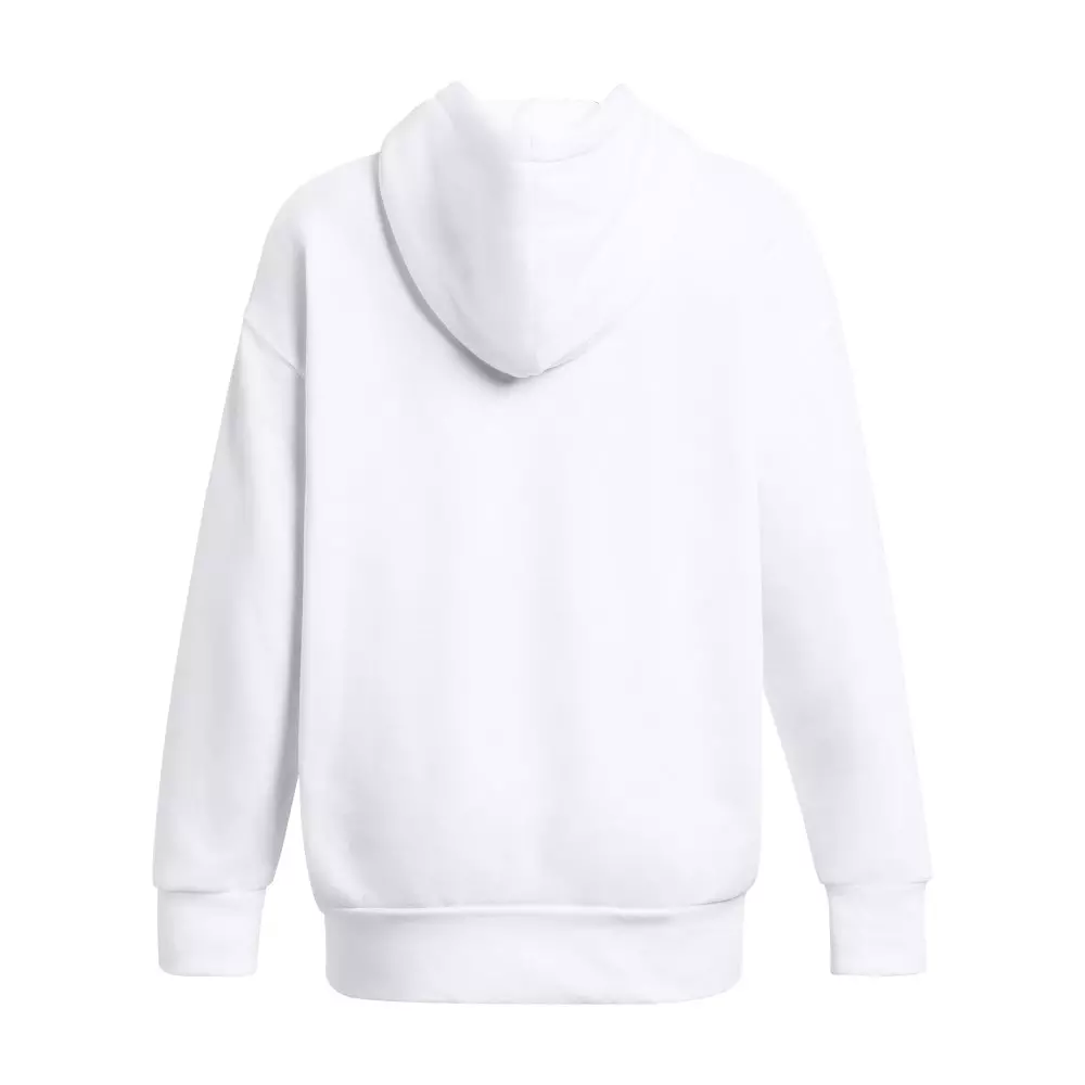 Under Armour Women's Essential Fleece Oversized Hoodie - WHITE
