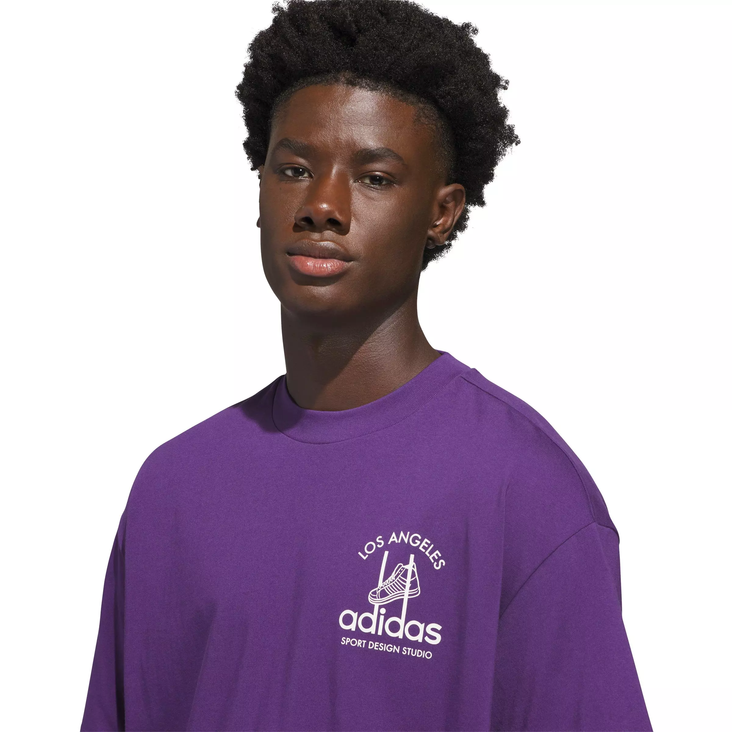 adidas Originals Men's Sport Design Studio Jabbar Graphic Tee -Violet - VIOLET