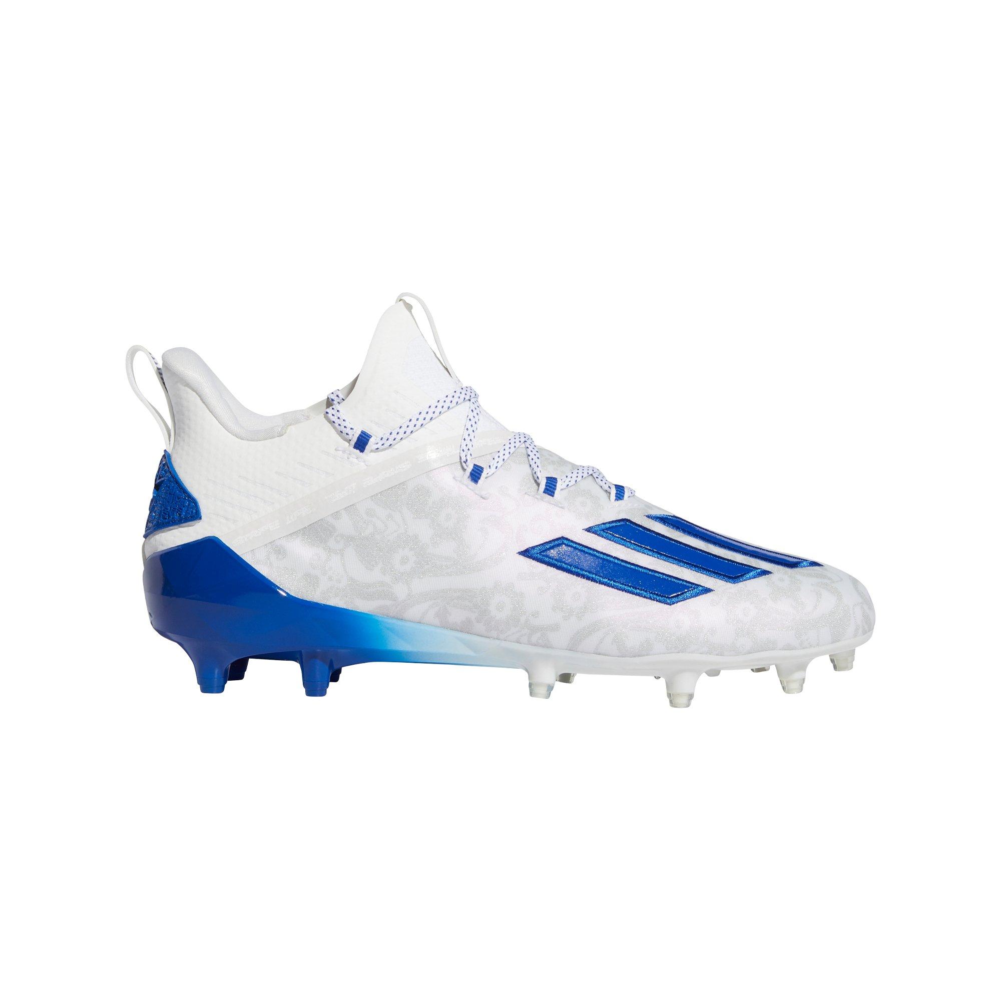 adidas cleats white and blue