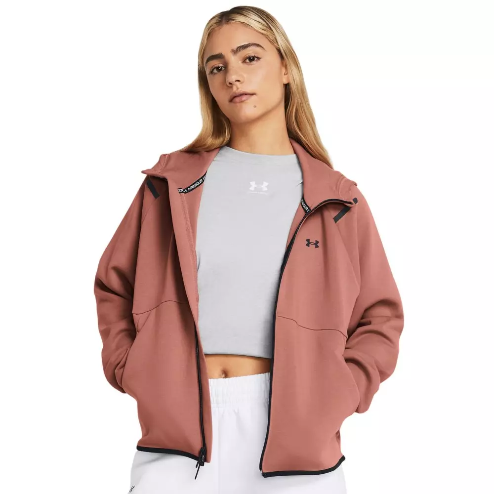 Under Armour Women's Unstoppable Fleece Full-Zip Jacket -Pink - PINK