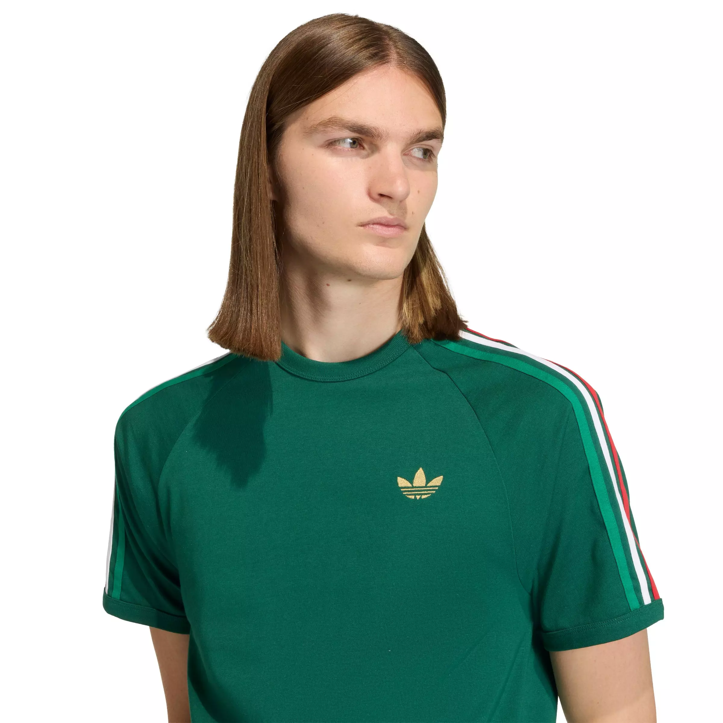 adidas Originals Men's 3-Stripes Tee -Dk Green - DK GREEN