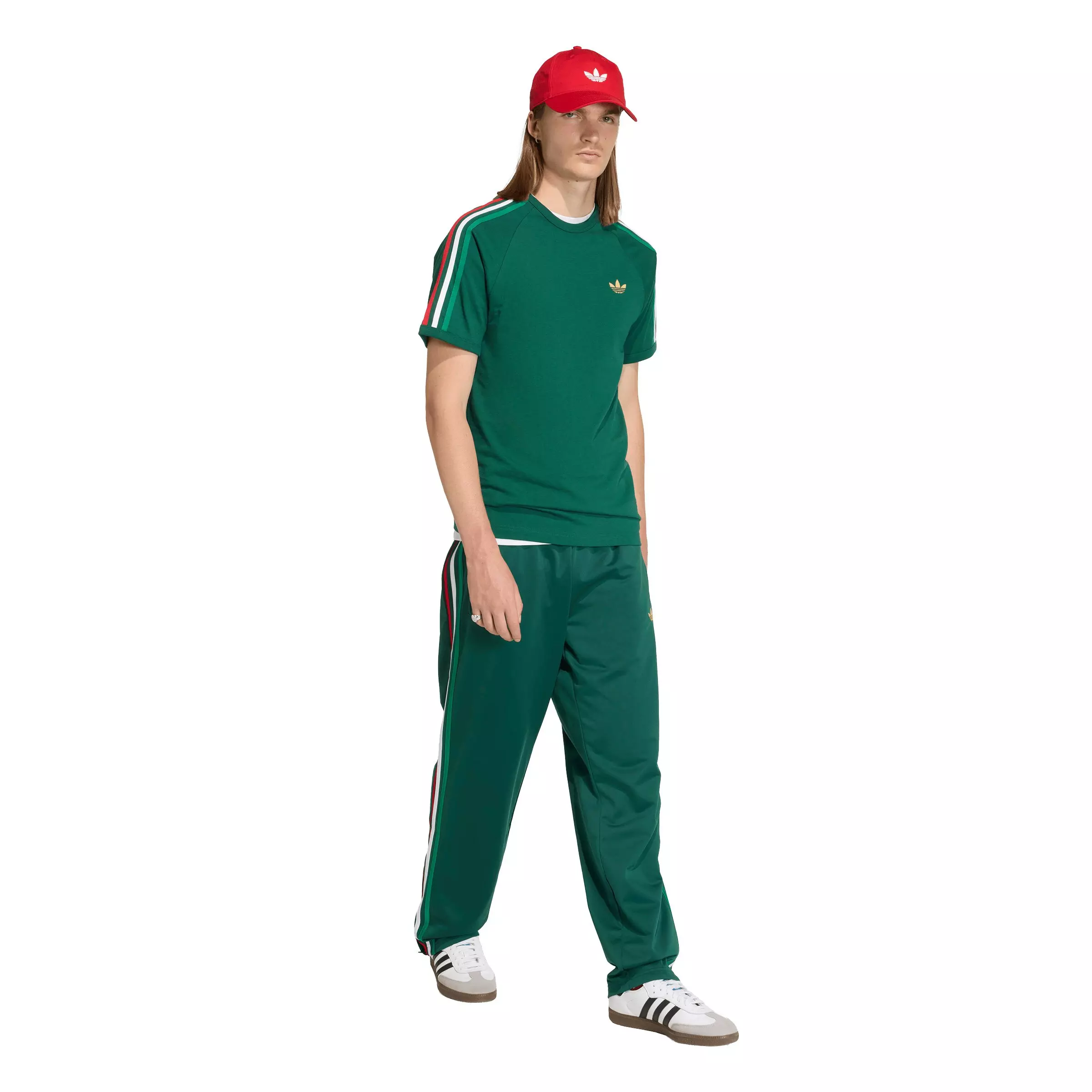 adidas Originals Men's 3-Stripes Tee -Dk Green - DK GREEN