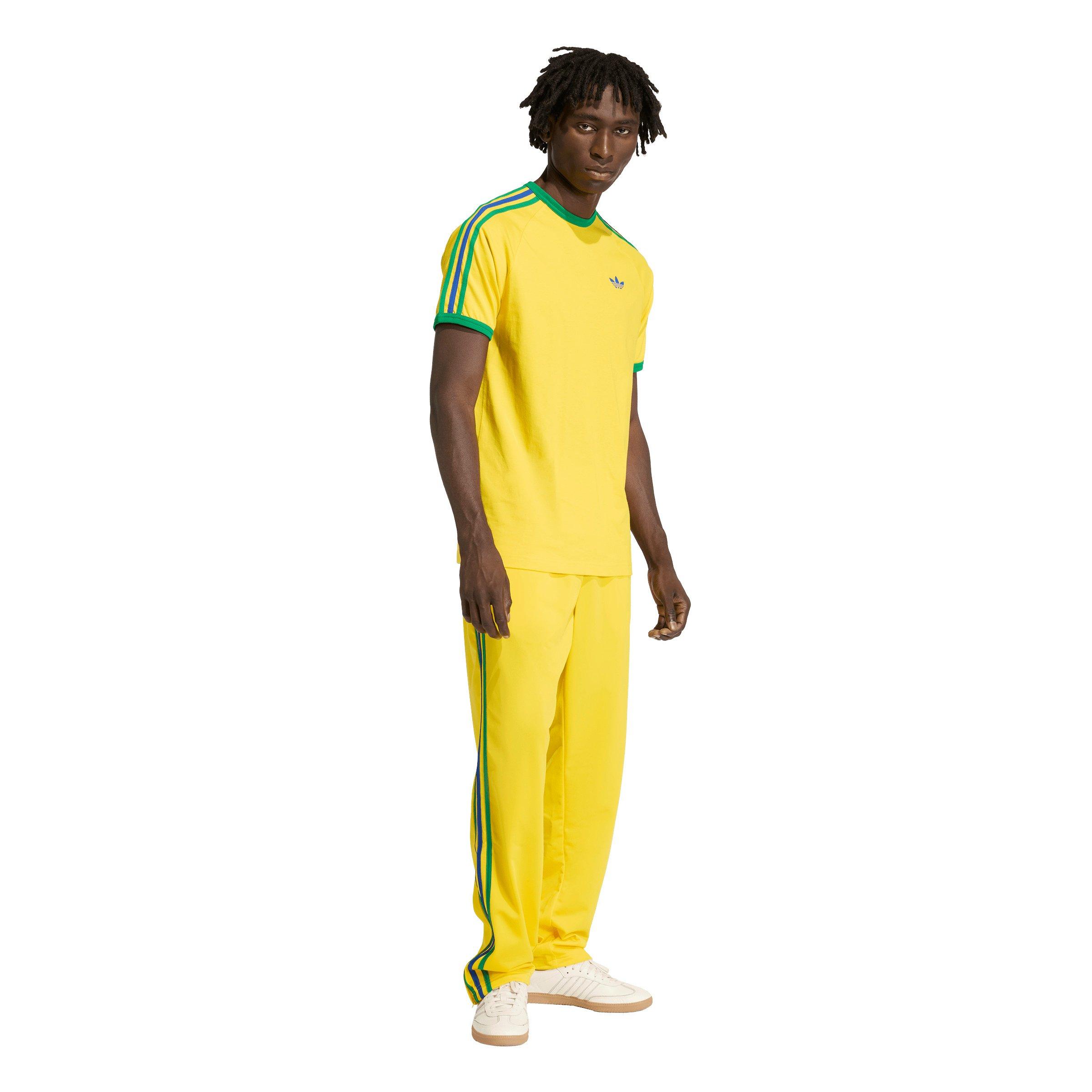 adidas Originals Men's 3-Stripes Tee - Yellow/Green/Royal - YELLOW/GREEN/ROYAL Thumbnail View 5