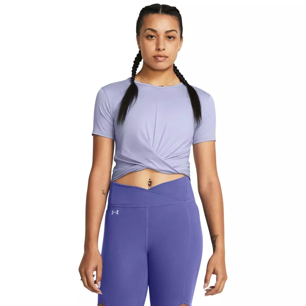 Under Armour Women's Motion Crossover Crop Short Sleeve Shirt - PURPLE