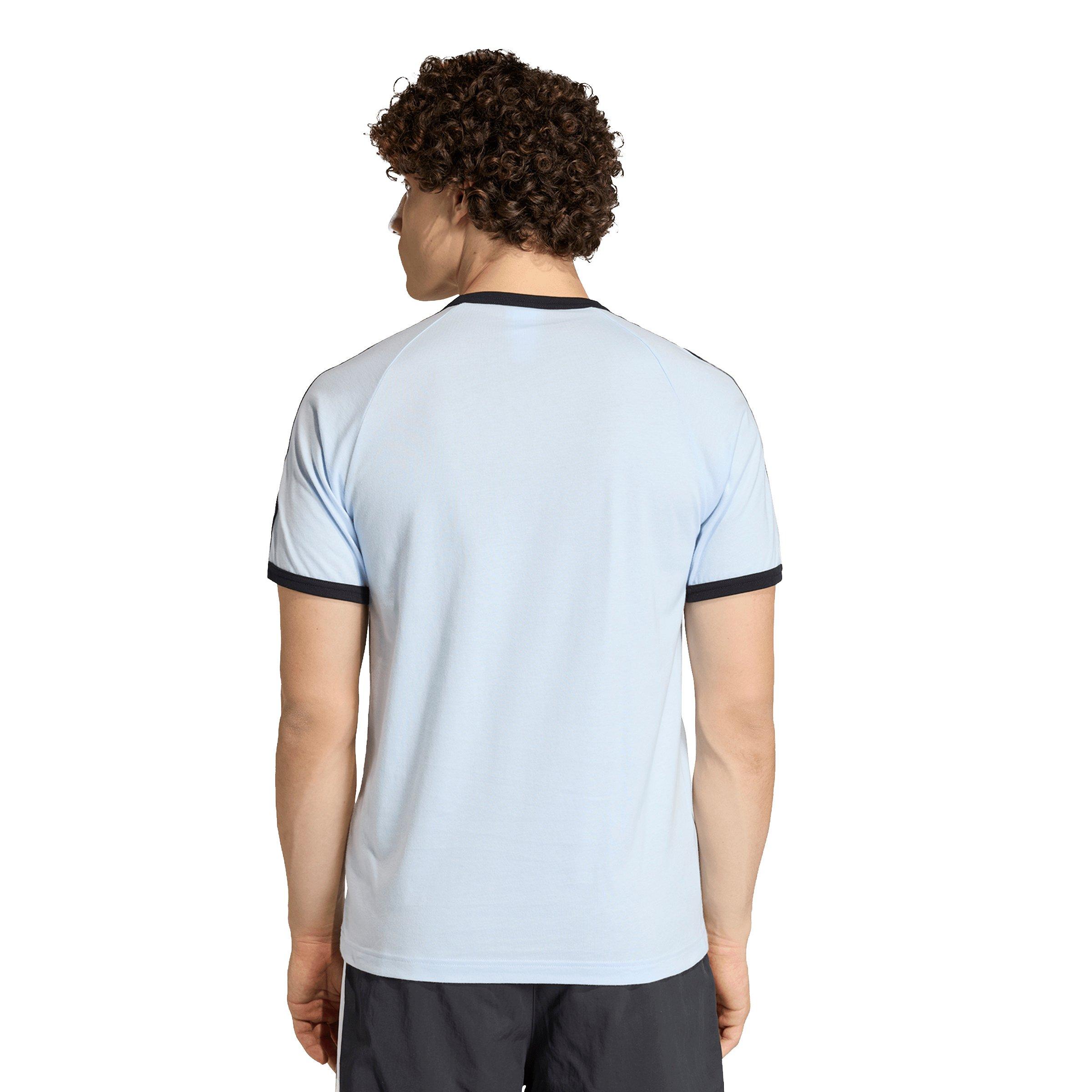 adidas Originals Men's 3-Stripes Tee -Lt Blue - LT BLUE Thumbnail View 2