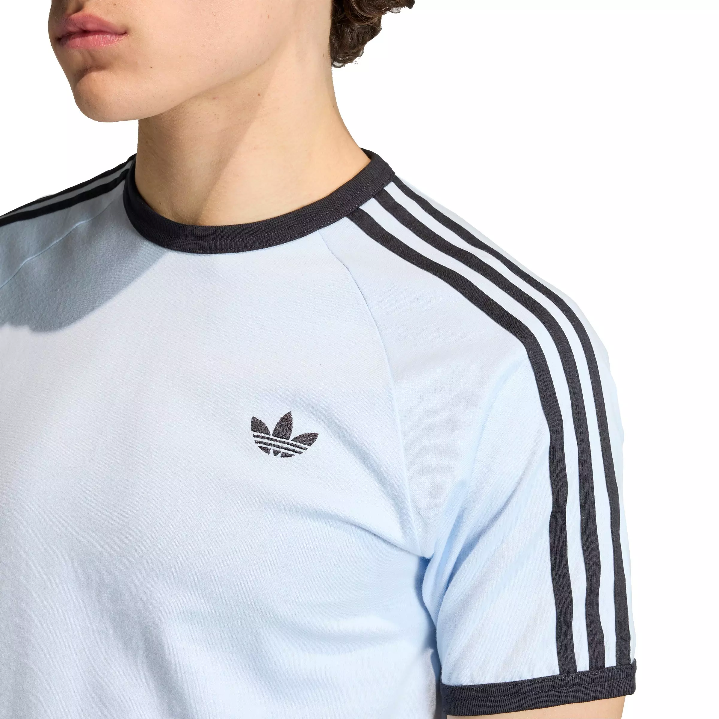 adidas Originals Men's 3-Stripes Tee -Lt Blue - LT BLUE