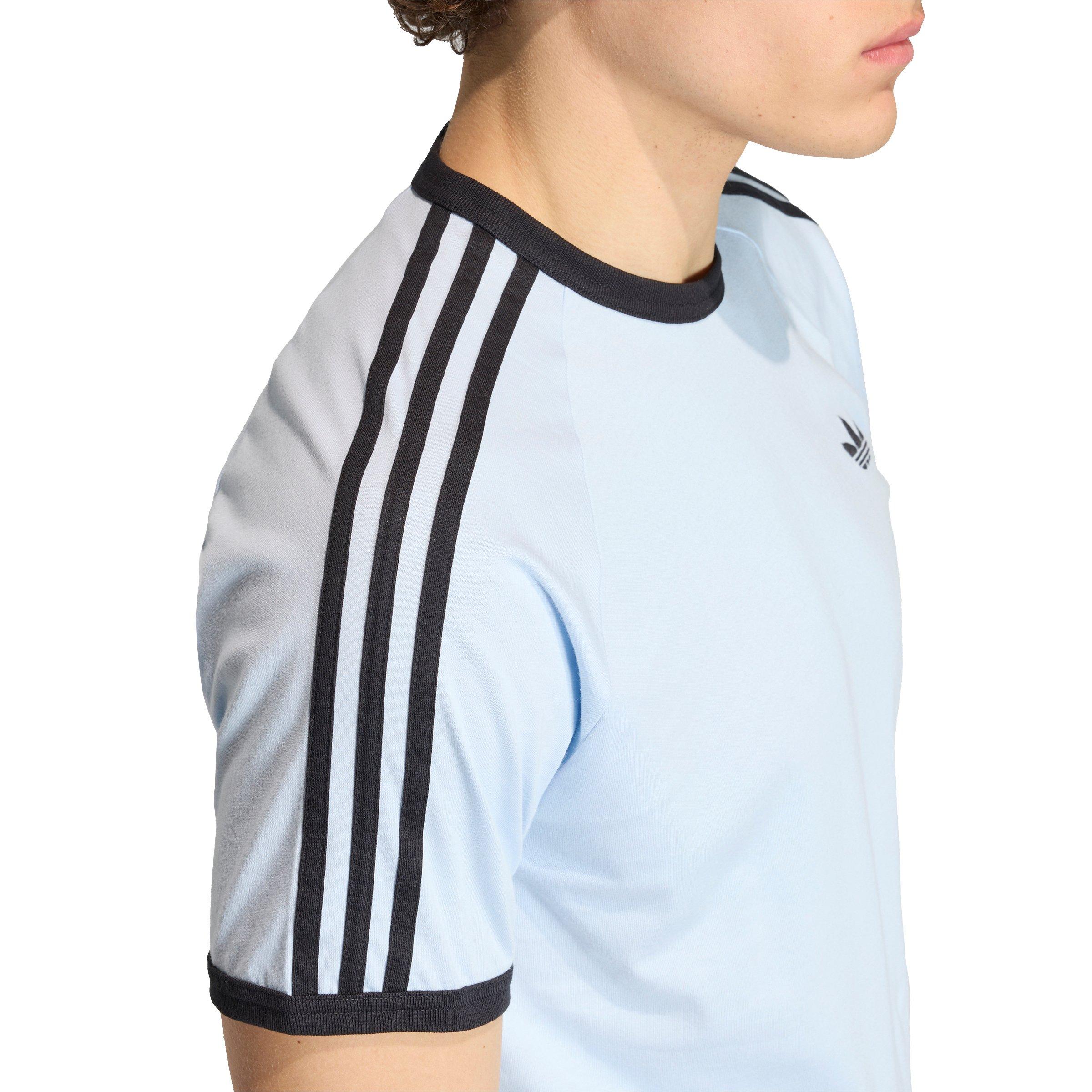 adidas Originals Men's 3-Stripes Tee - Lt Blue - LT BLUE Thumbnail View 4