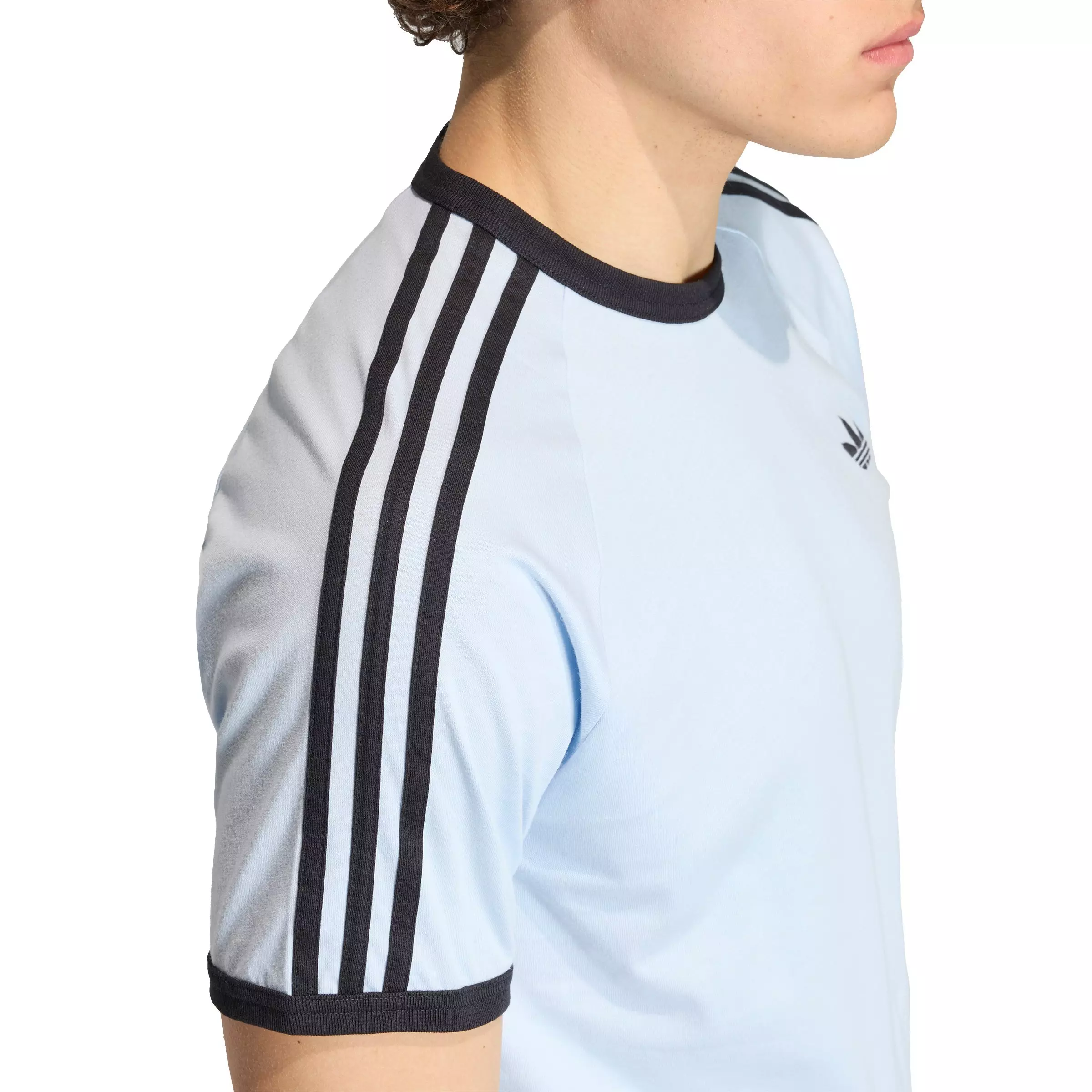 adidas Originals Men's 3-Stripes Tee -Lt Blue - LT BLUE