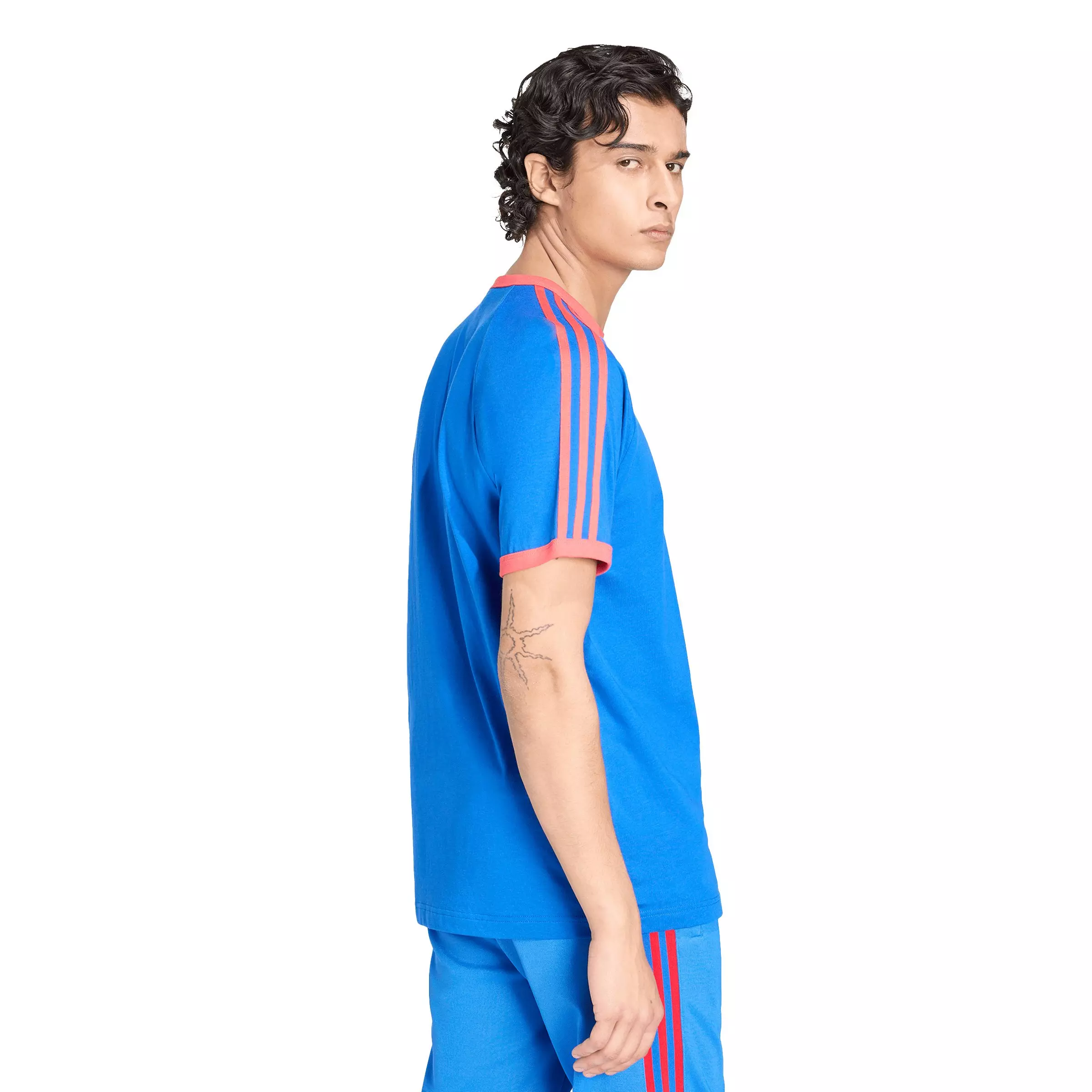 adidas Originals Men's 3-Stripes Tee -Blue - BLUE