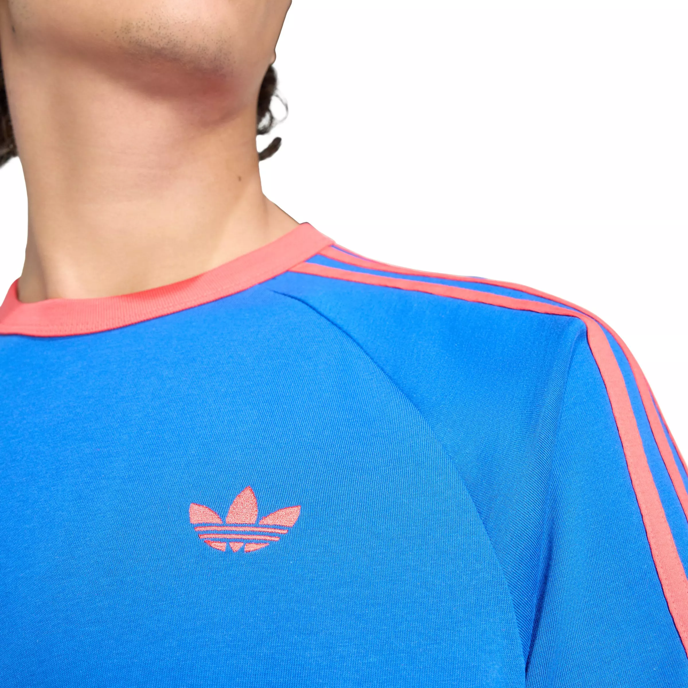 adidas Originals Men's 3-Stripes Tee - Blue - BLUE