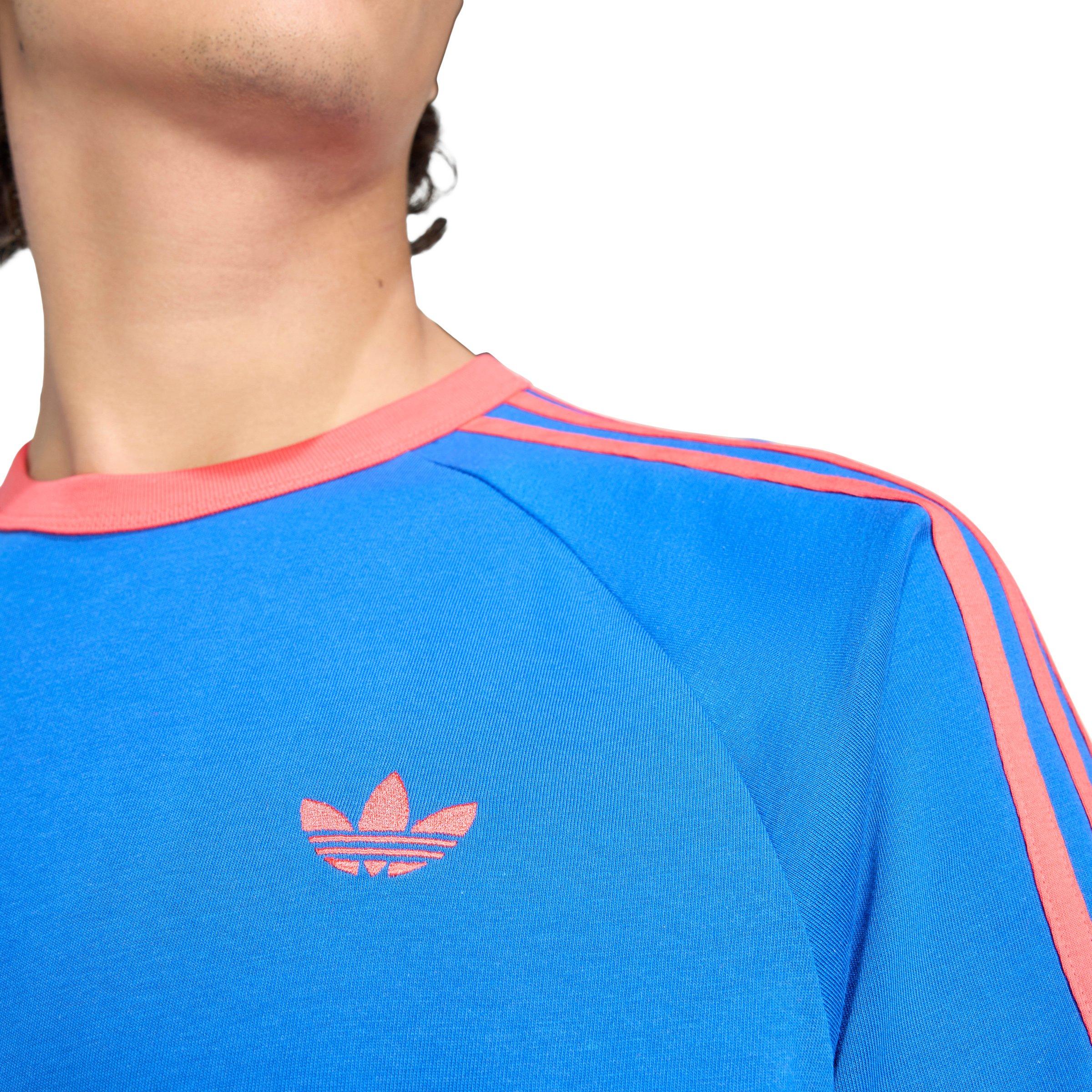adidas Originals Men's 3-Stripes Tee -Blue - BLUE Thumbnail View 3