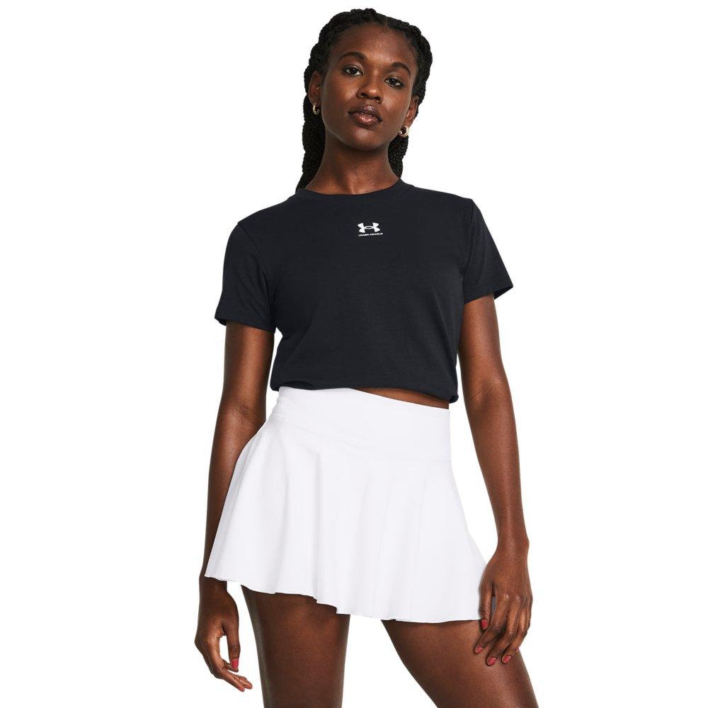 Under Armour Women's Off Campus Core Short Sleeve Shirt - BLACK Thumbnail View 1