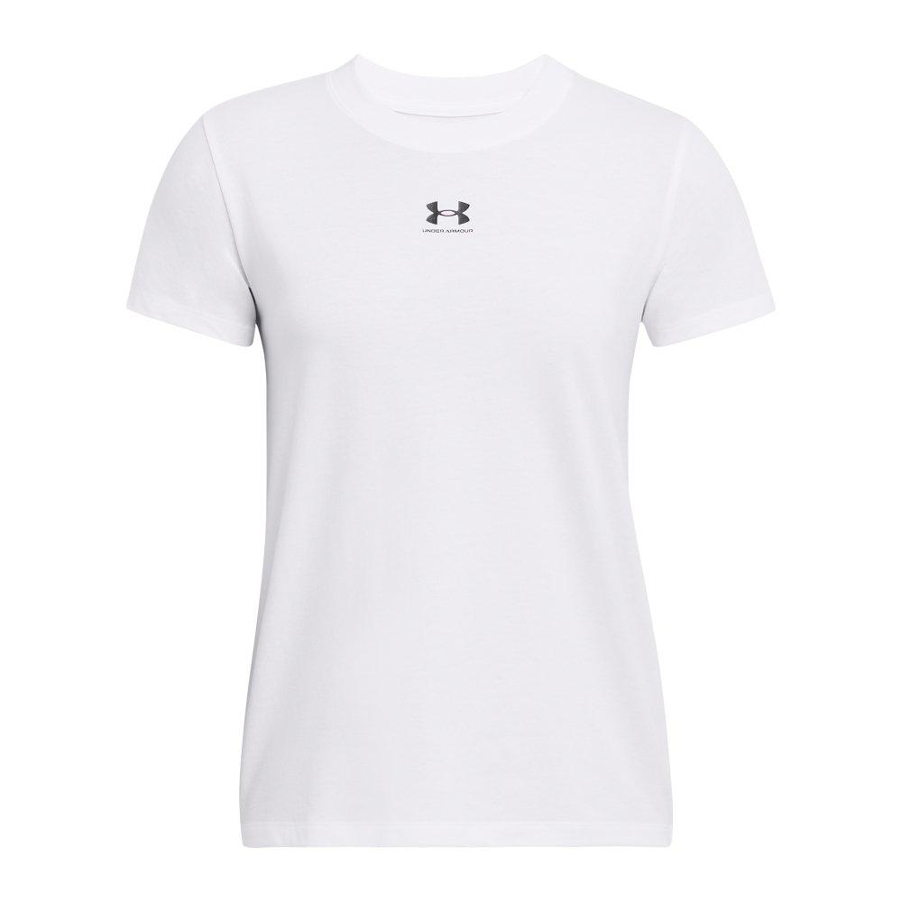 Under Armour Women's Off Campus Core Short Sleeve Shirt - WHITE Thumbnail View 3