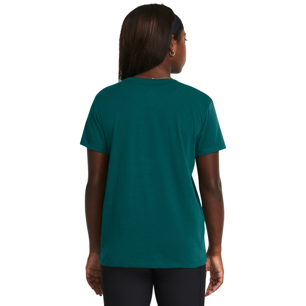 Under Armour Women's Off Campus Core Short Sleeve Shirt - TEAL Thumbnail View 2