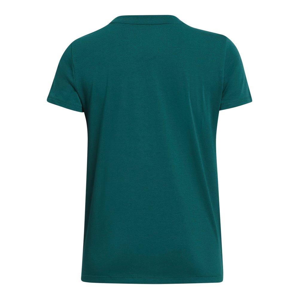 Under Armour Women's Off Campus Core Short Sleeve Shirt - TEAL Thumbnail View 4