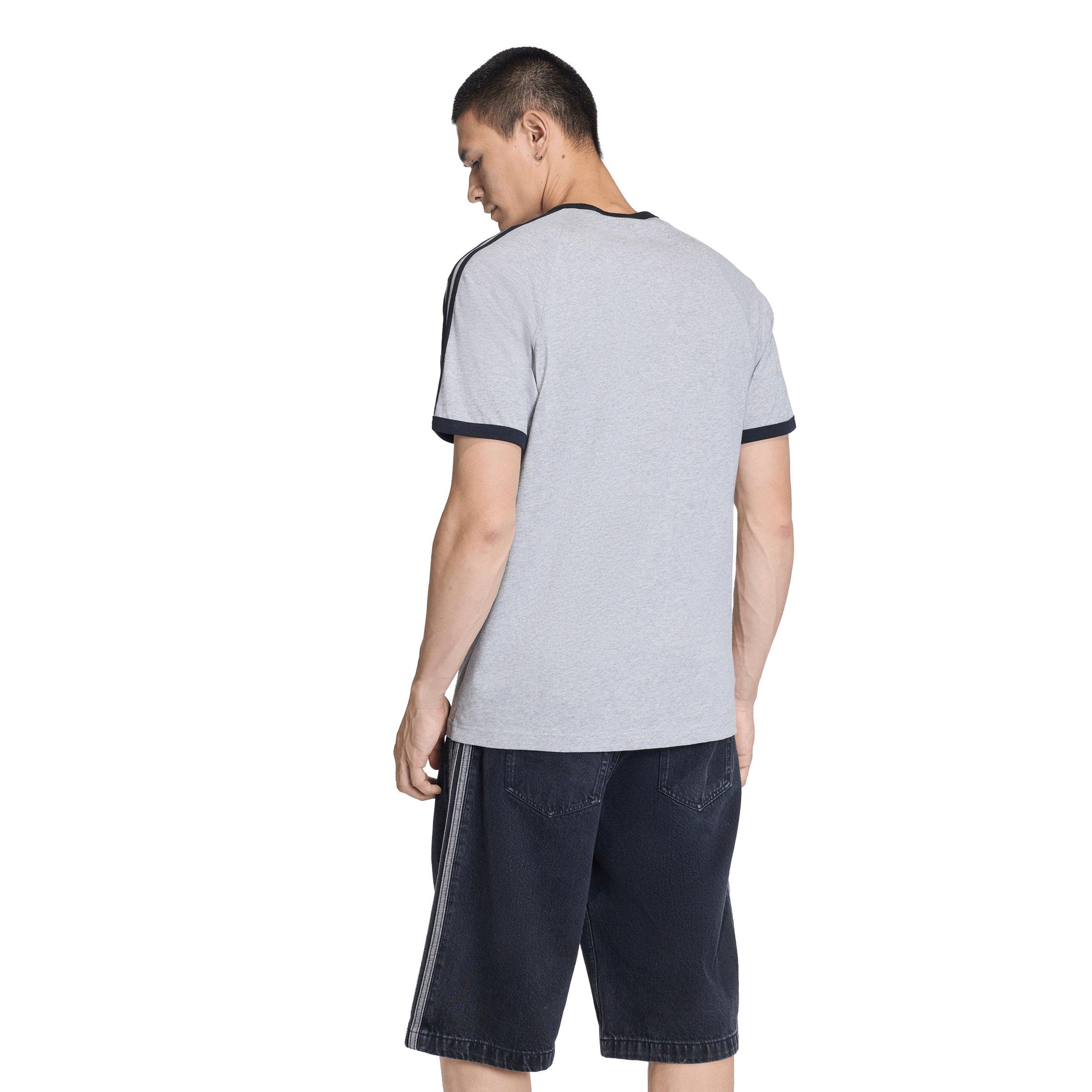 adidas Originals Men's 3-Stripes Tee -Grey - GREY Thumbnail View 2