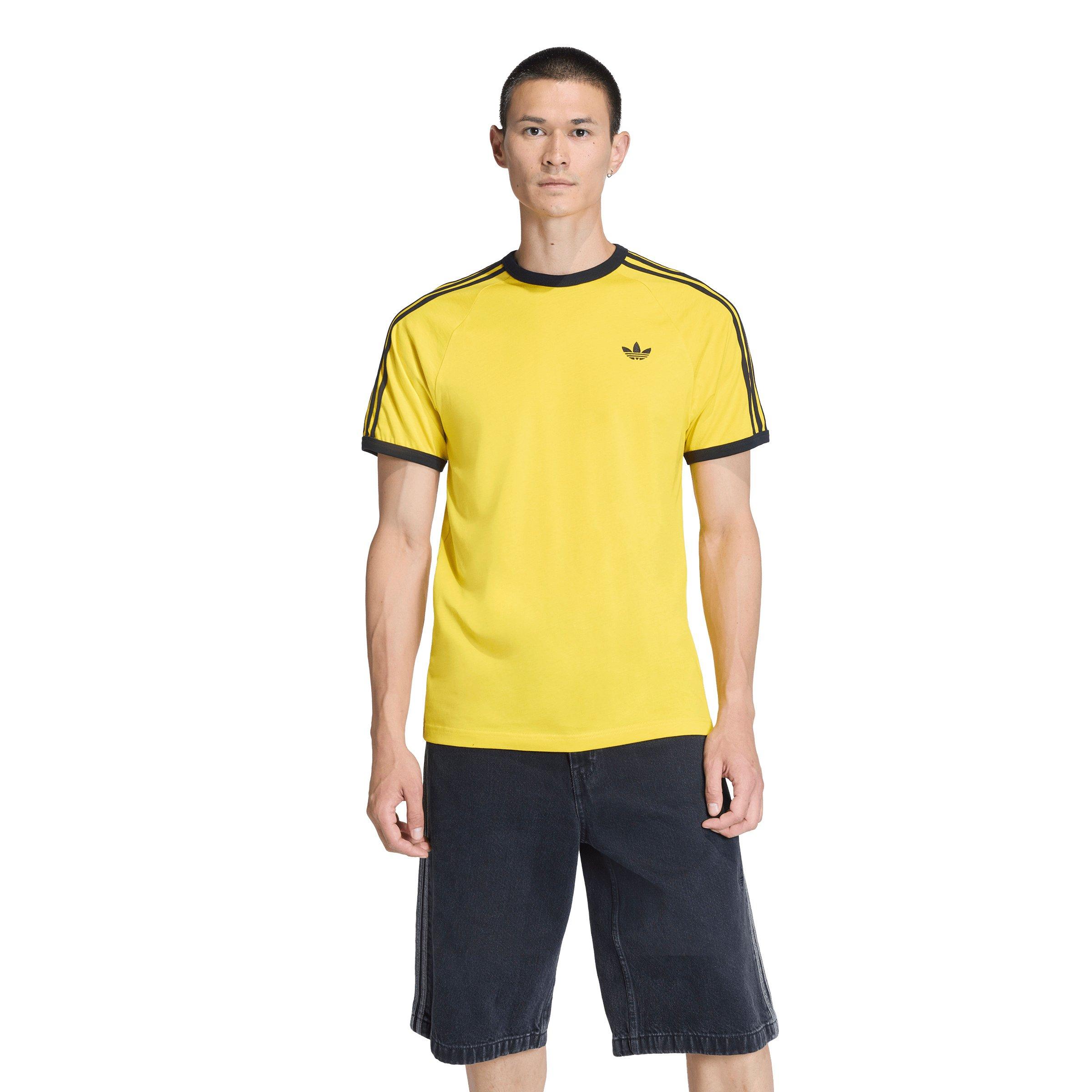 adidas Originals Men's 3-Stripes Tee - Yellow - YELLOW Thumbnail View 1